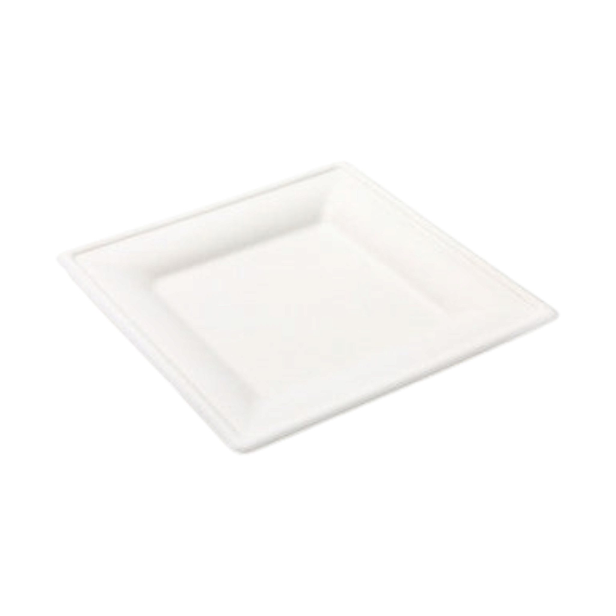 Biodegradable Takeaway Plate 10inch Square White Sugar Cane