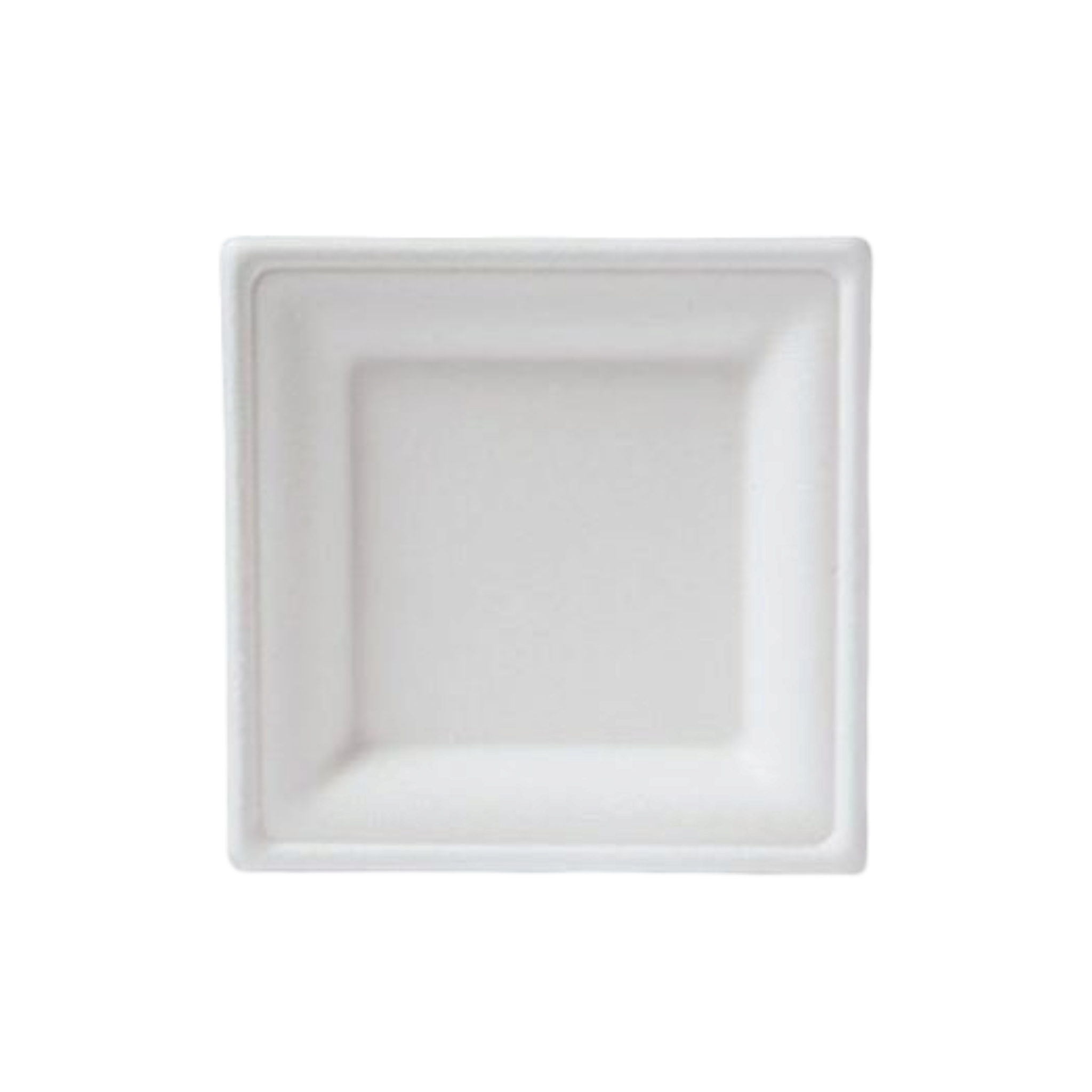 Biodegradable Takeaway Plate 10inch Square White Sugar Cane