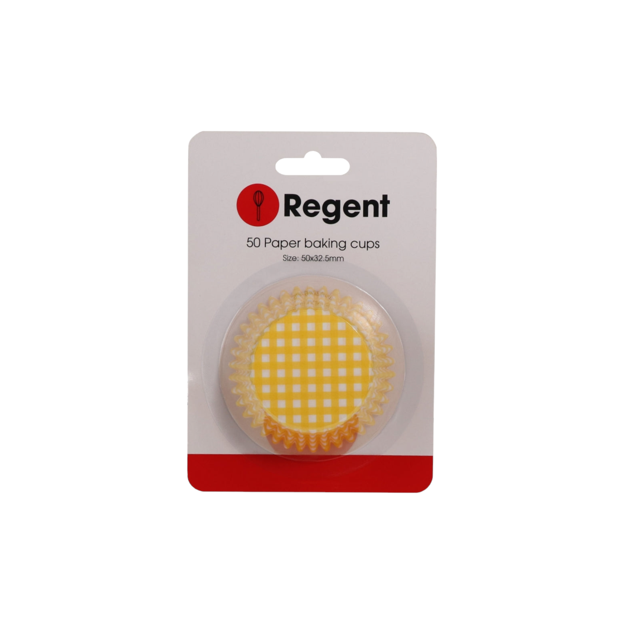 Regent Cake Cups Yellow And White Check 50pack 71514