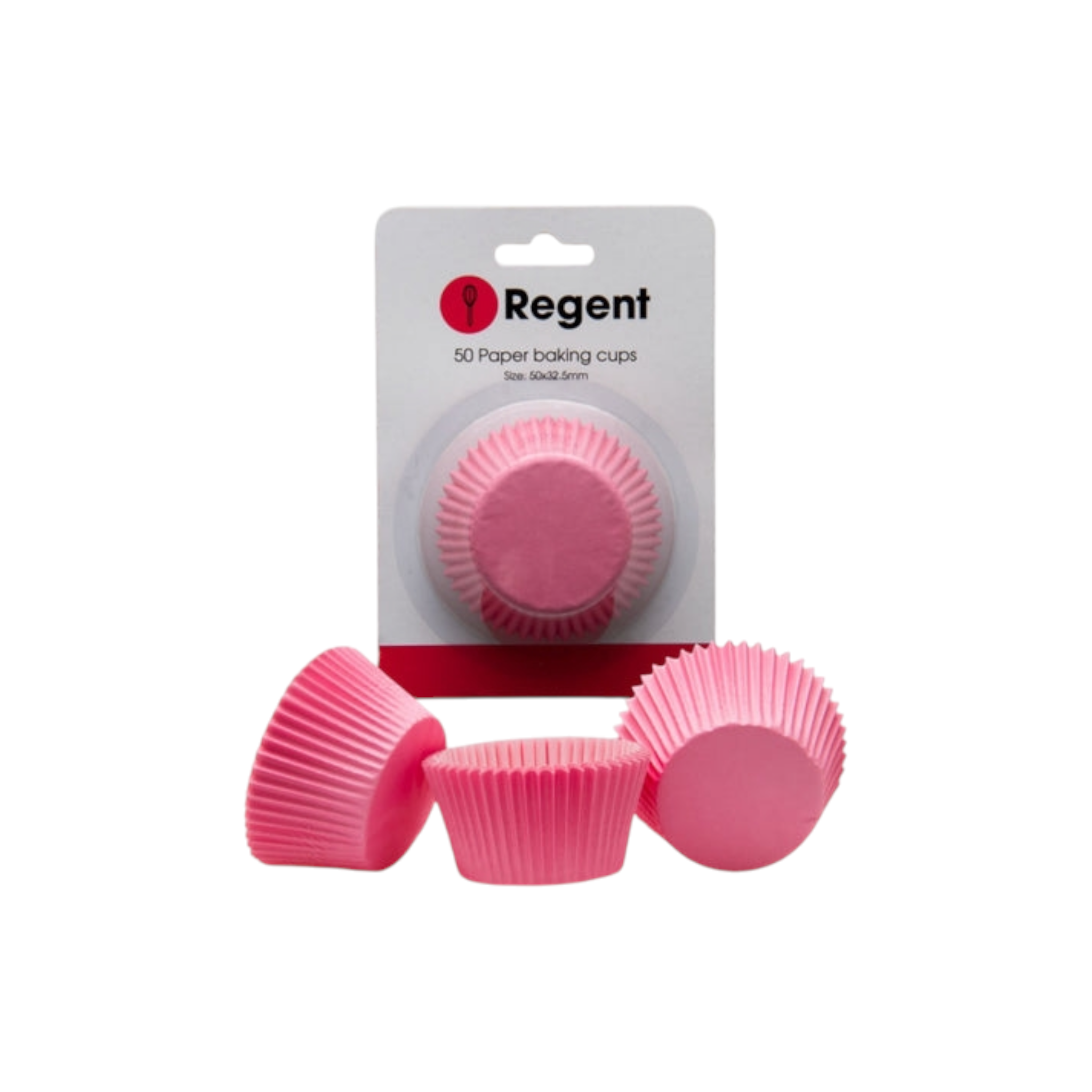 Regent Baking Cake Cups Plain Pink 50pack 71405