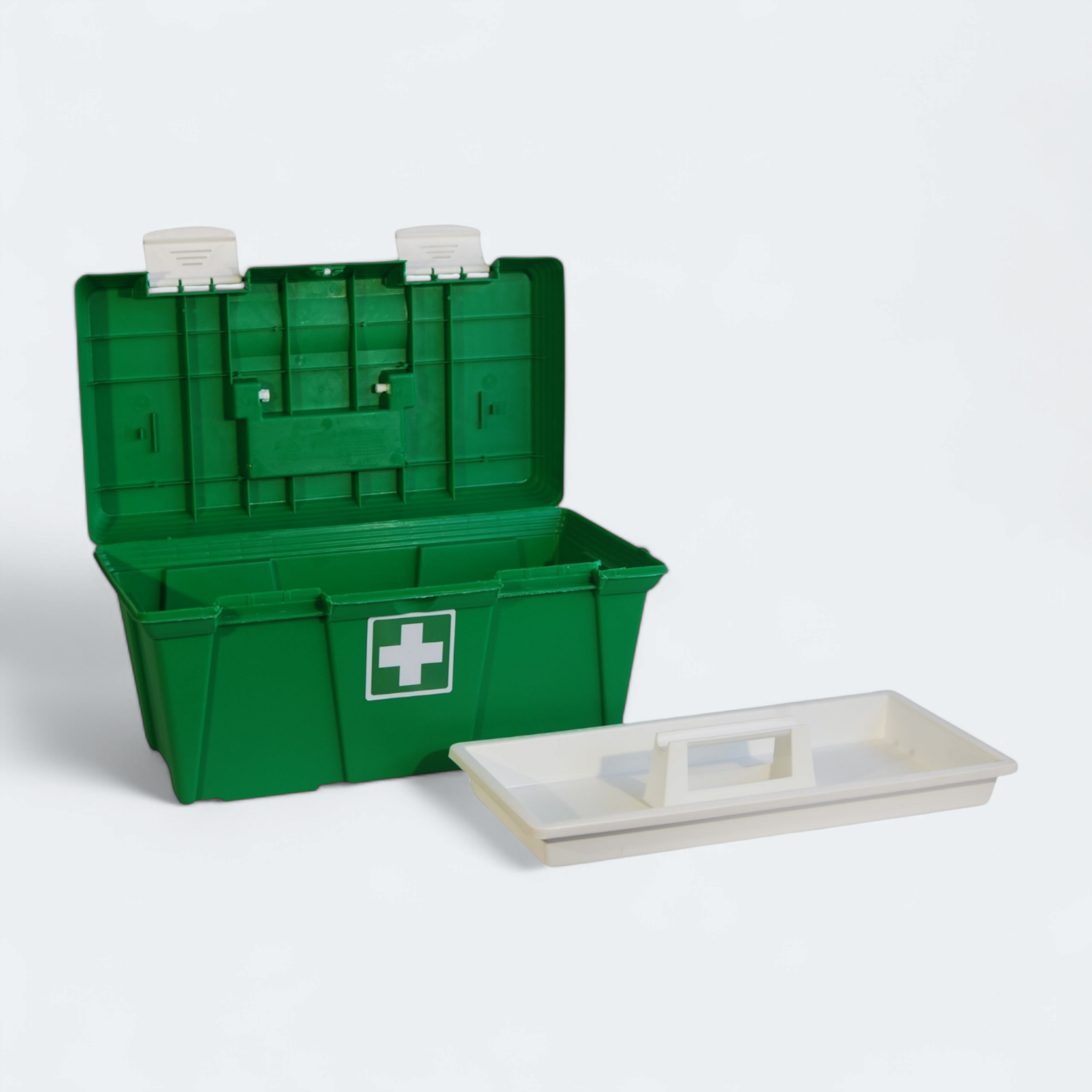 Plastic Medical Box 48cm with Tray Green RI0113WH