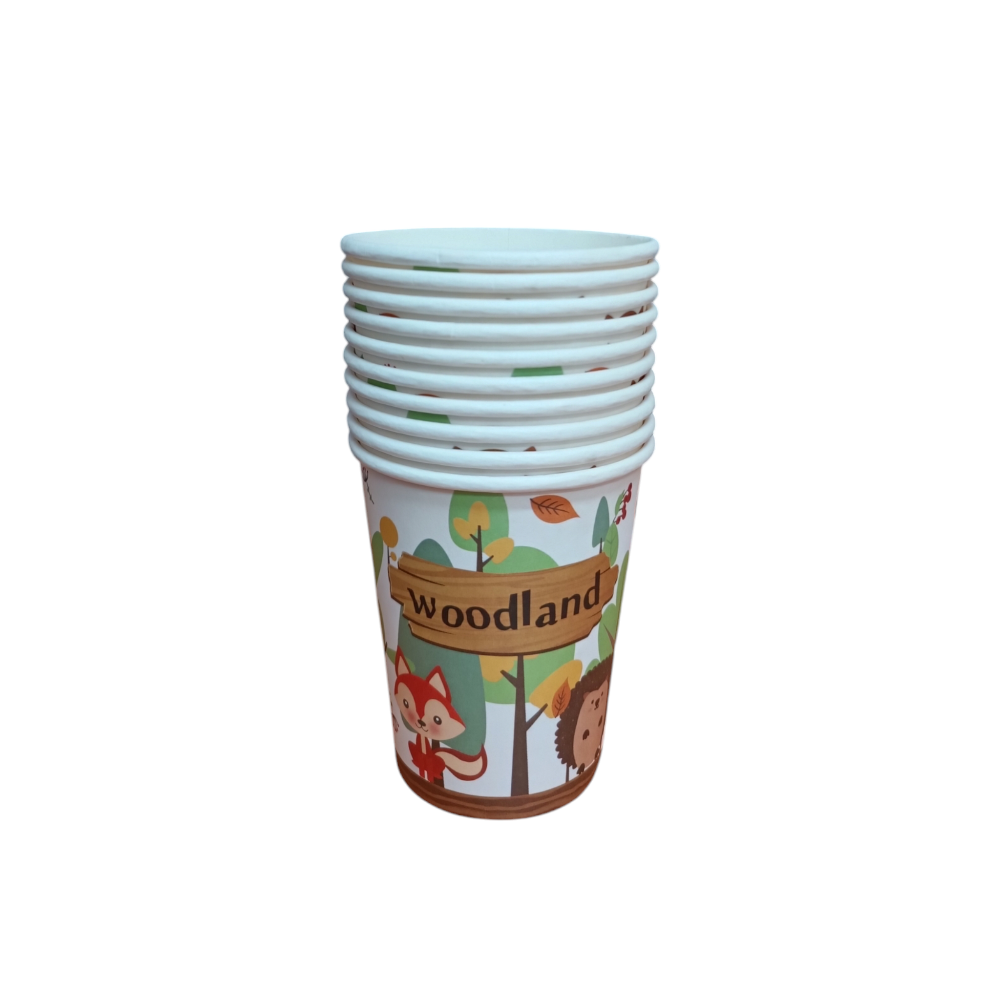 Disposable Party Paper Cups Woodlands 10 Pcs
