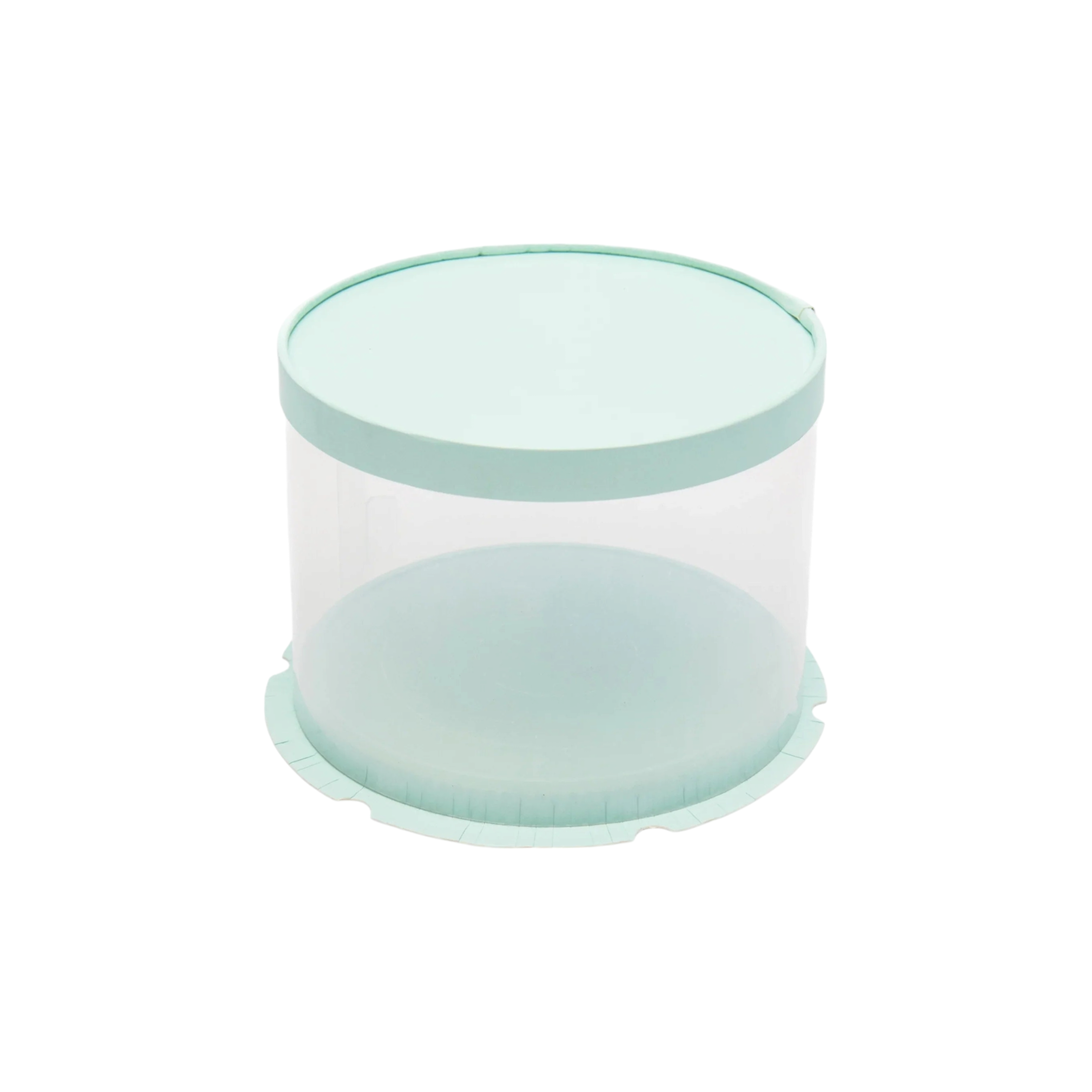 PVC Cake Gift Box Transparent Double Layer Round Heigthened