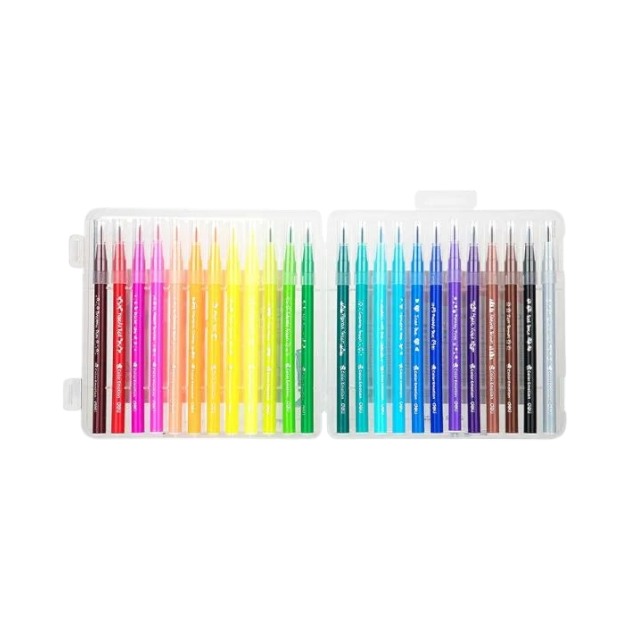 Deli Felt Fibre Pen 24 Colour Brush Tip – EC10324