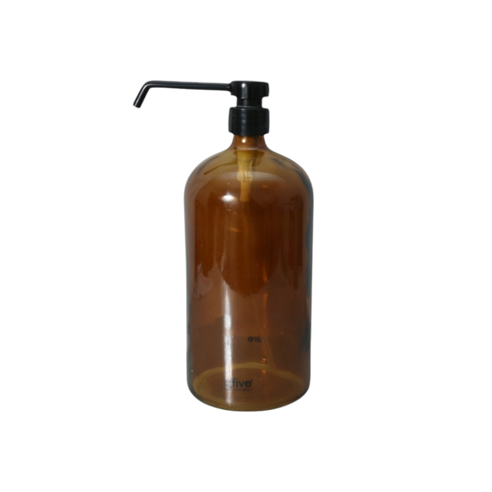 Acrylic Long Nose Pump Soap Dispenser Amber Brown 1Ltr