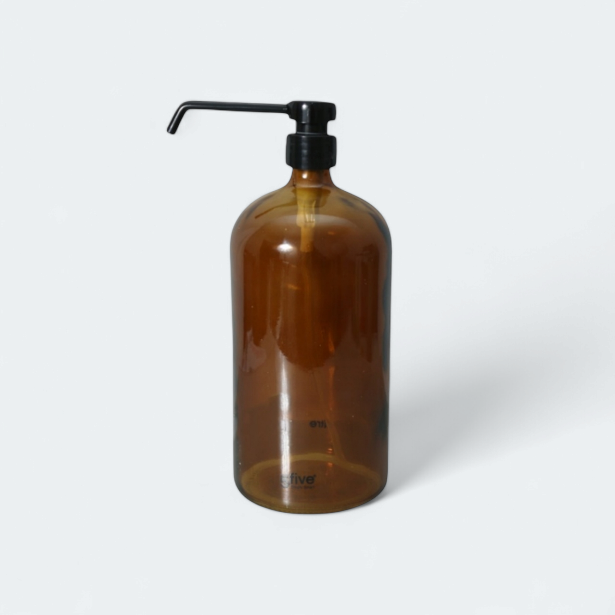 Acrylic Long Nose Pump Soap Dispenser Amber Brown 1Ltr