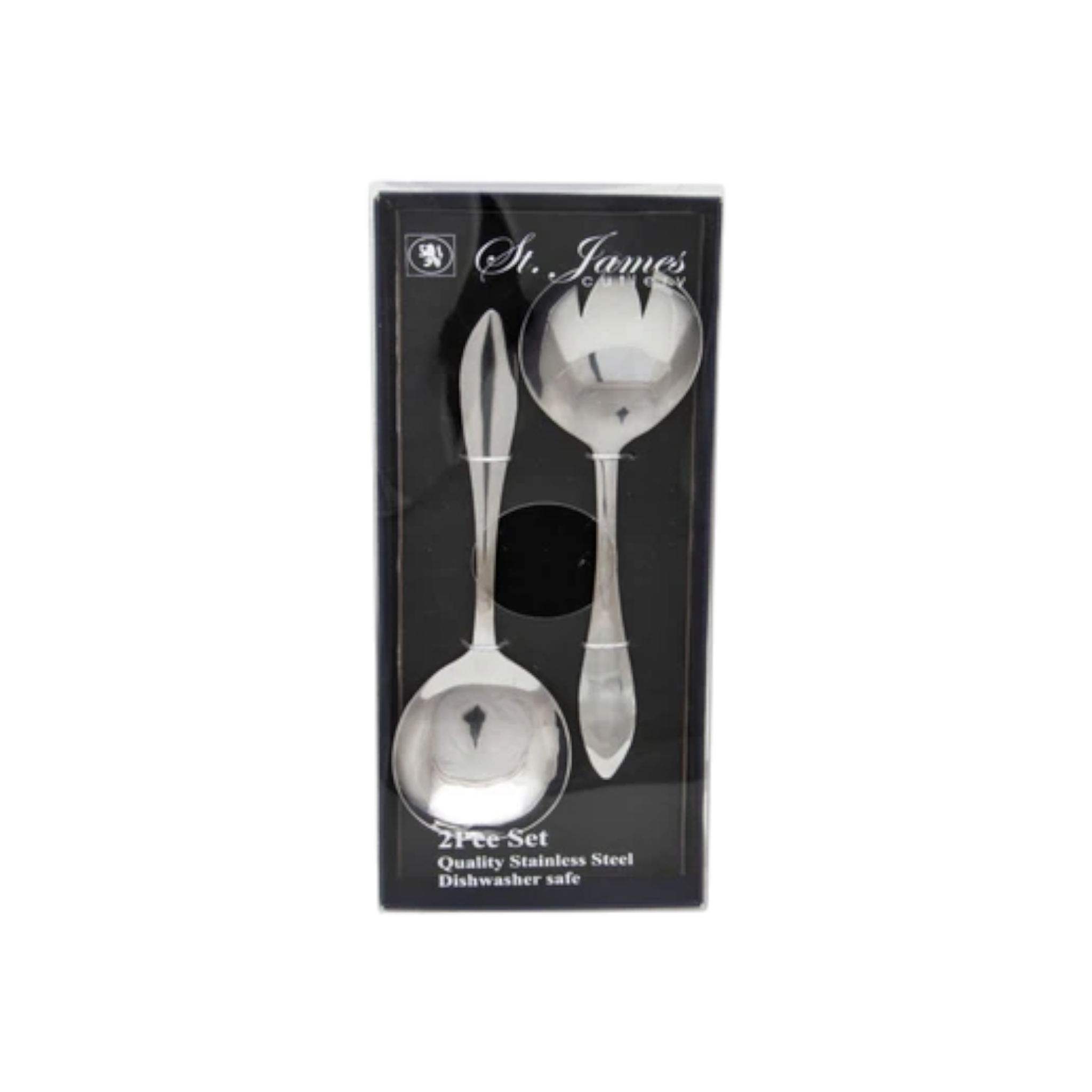 St James Cutlery Salad Spoon and Fork in Gift Box Kensington 13095