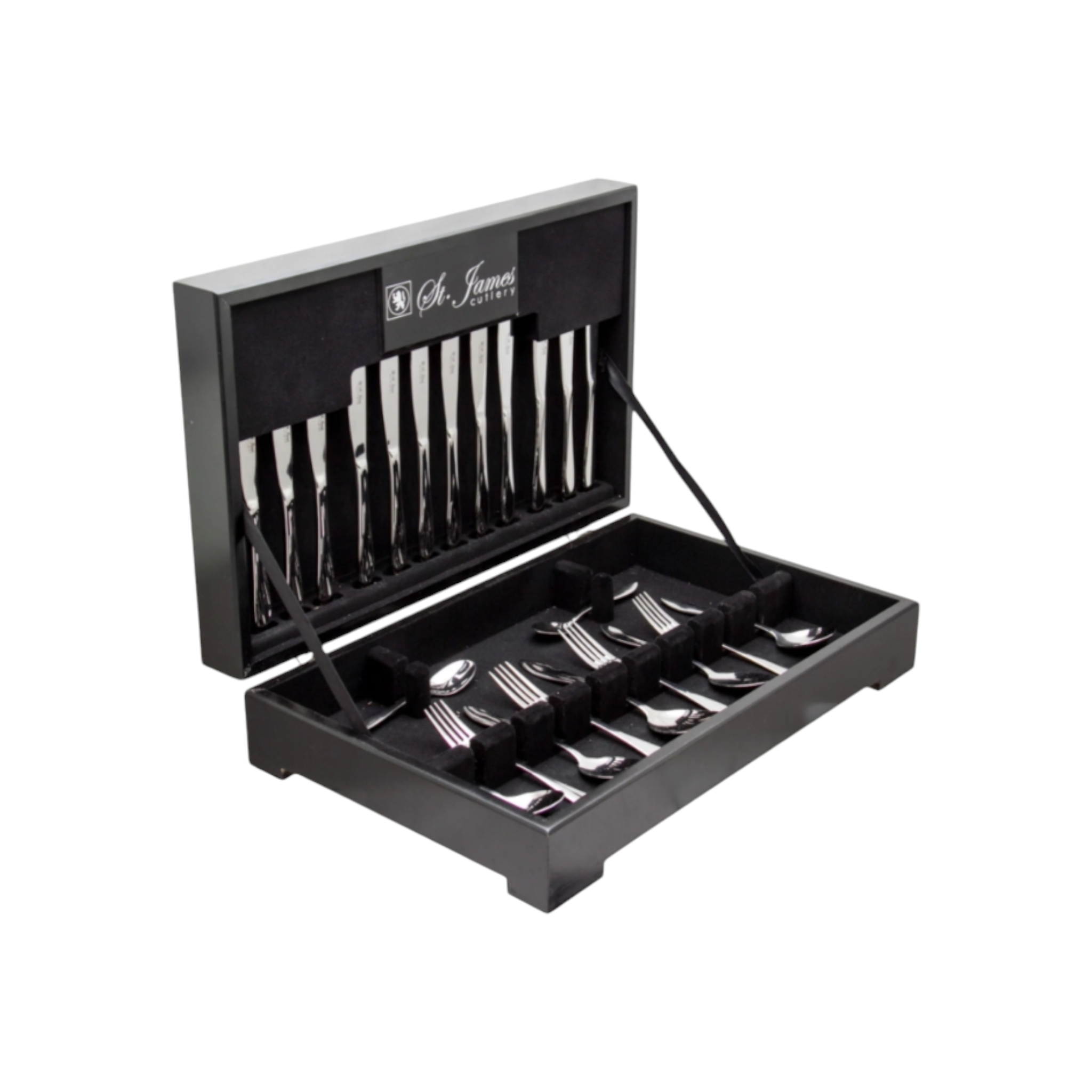 St James Cutlery Kensington 88pc Set In Wooden Gift Box 13014