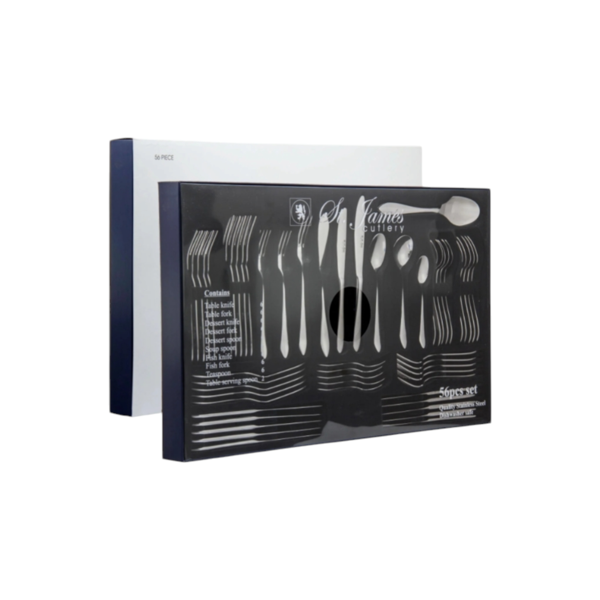 St James Cutlery Kensington 56pc Set In Cardboard Gift Box 13012