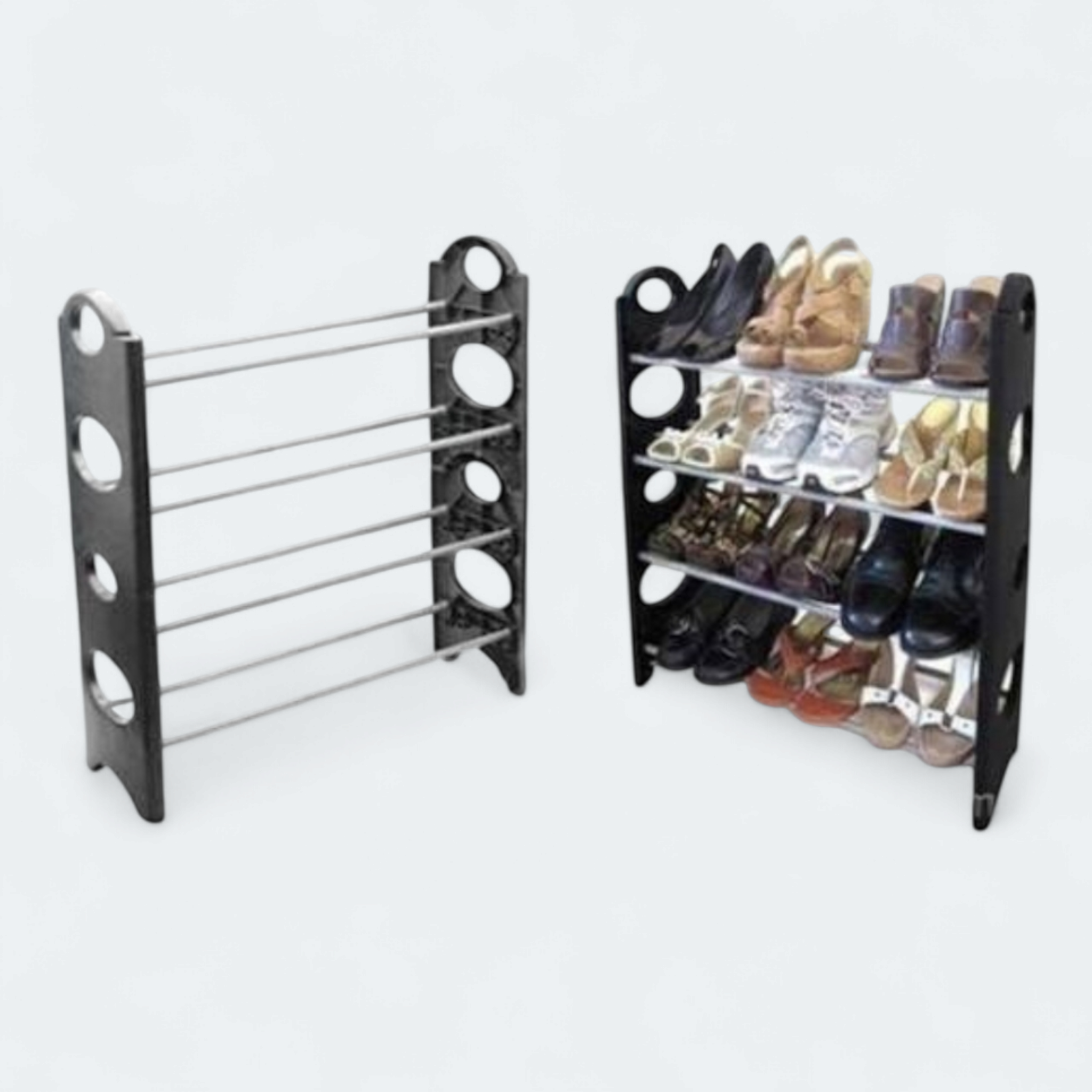 5Five Metal Plastic Stackable Shoe Rack 61x19x64 cm