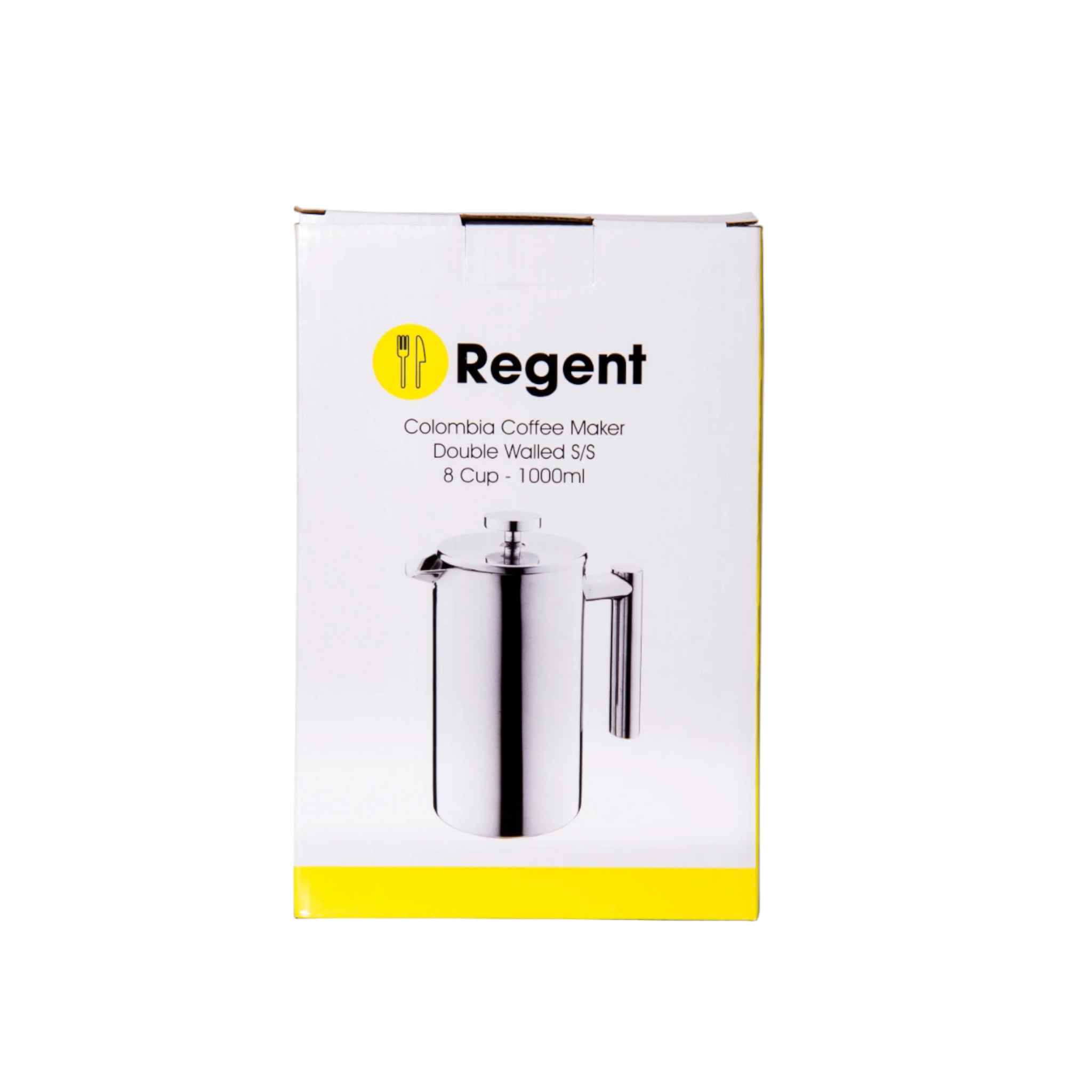 Regent Colombia Coffee Maker Double Walled Stainless Steel 1L