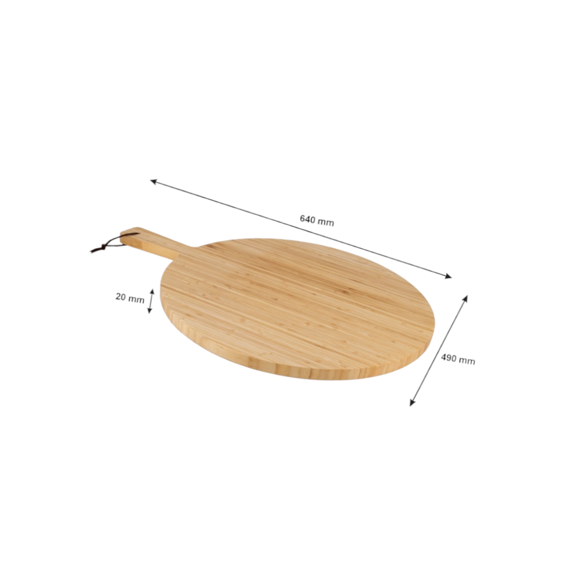 Regent Bamboo Large Round Serving Board with Handle
