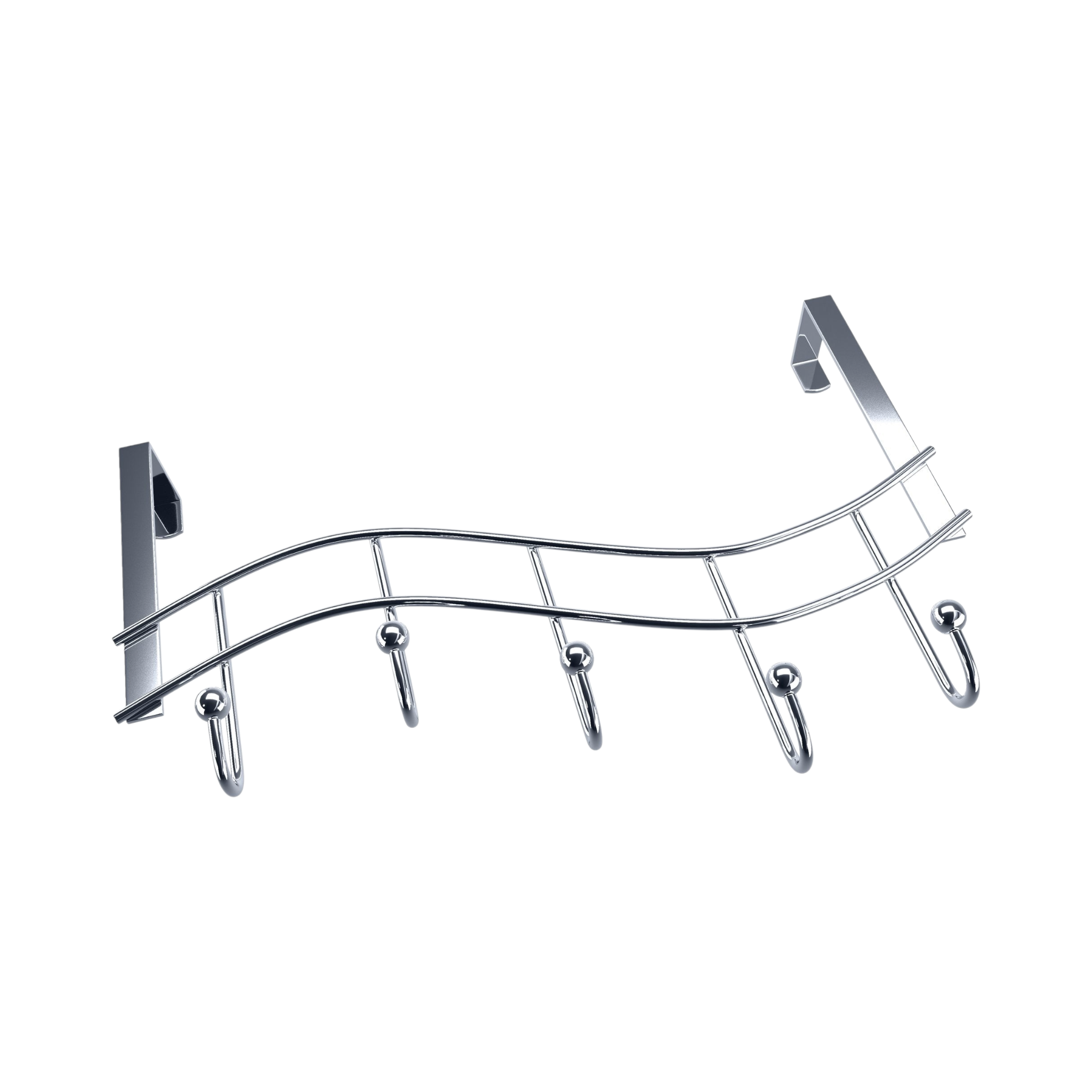 Chrome Over Door Hanger 5-Hooks