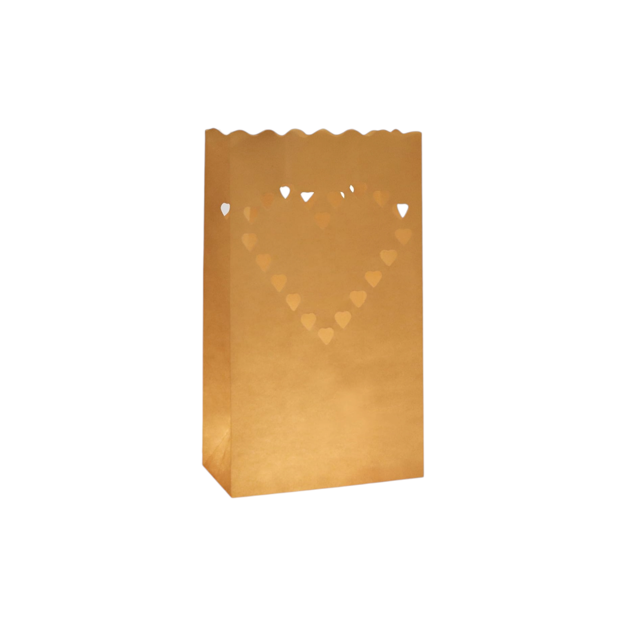 White Kraft Paper Tealight Holder - Lantern Lamp Candle Bags 10pack