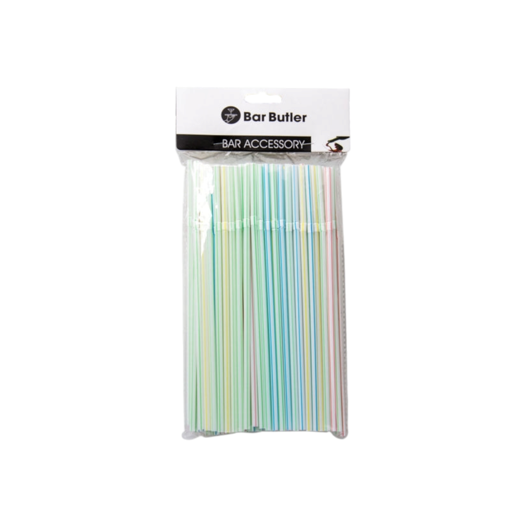 Bar Butler Flexible Plastic Bendy Straws 5mm 100pack 73126