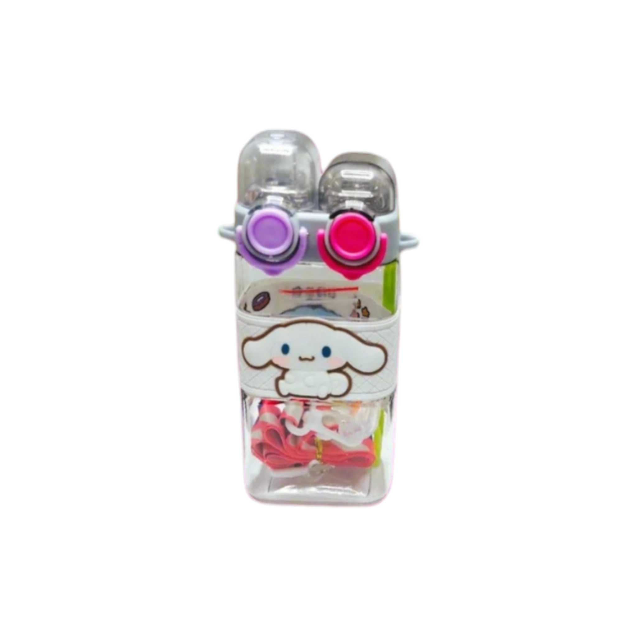 Dual Kiddies Plastic Water Bottle 19x7.5cm with Straw 580ml