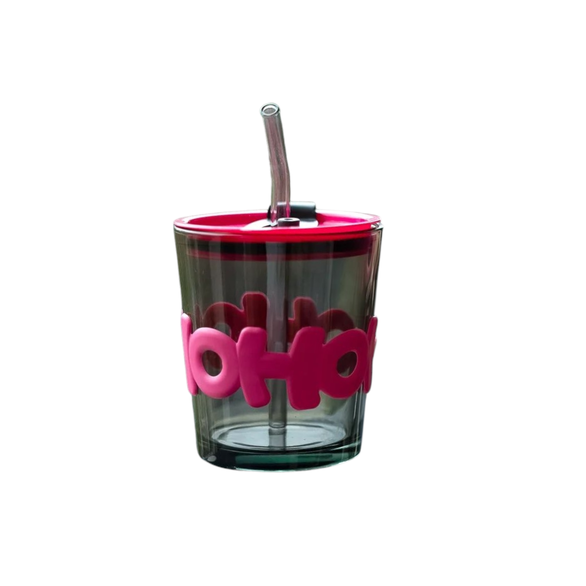 Cartoon Plastic Mug Bottle with Straw 14.5x9cm
