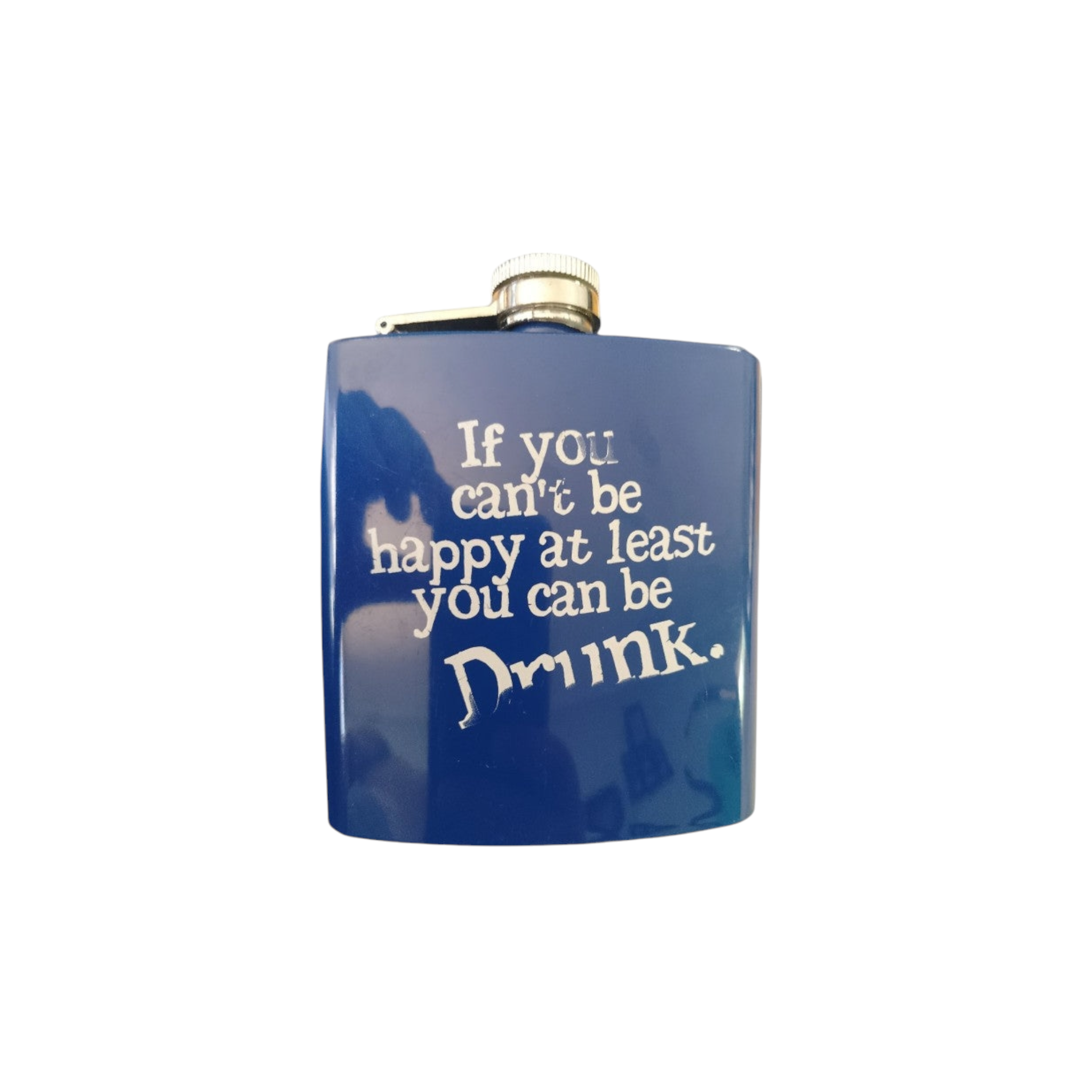 Hip Flask Blue 175ml with Print