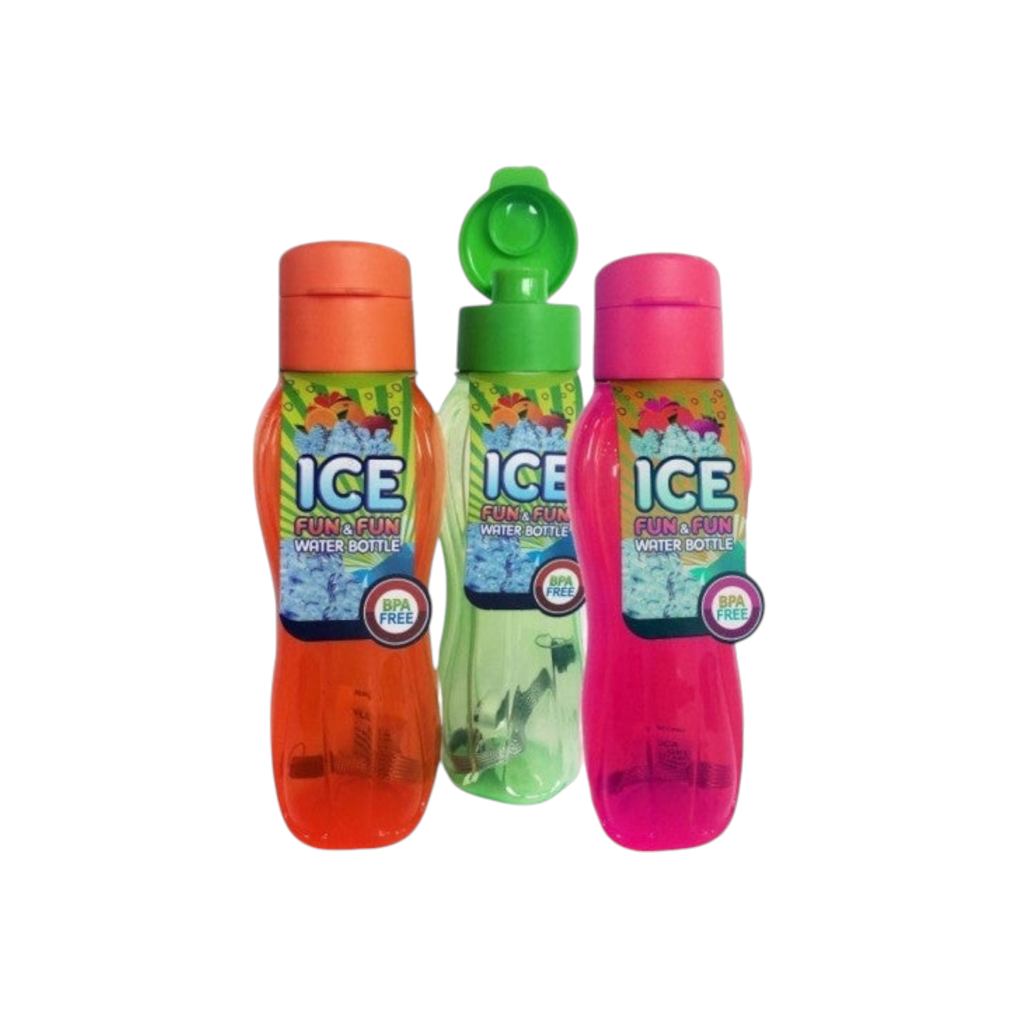 Ice Fun & Fun Sports Water Bottle 600ml Flip Cap Nu Ware