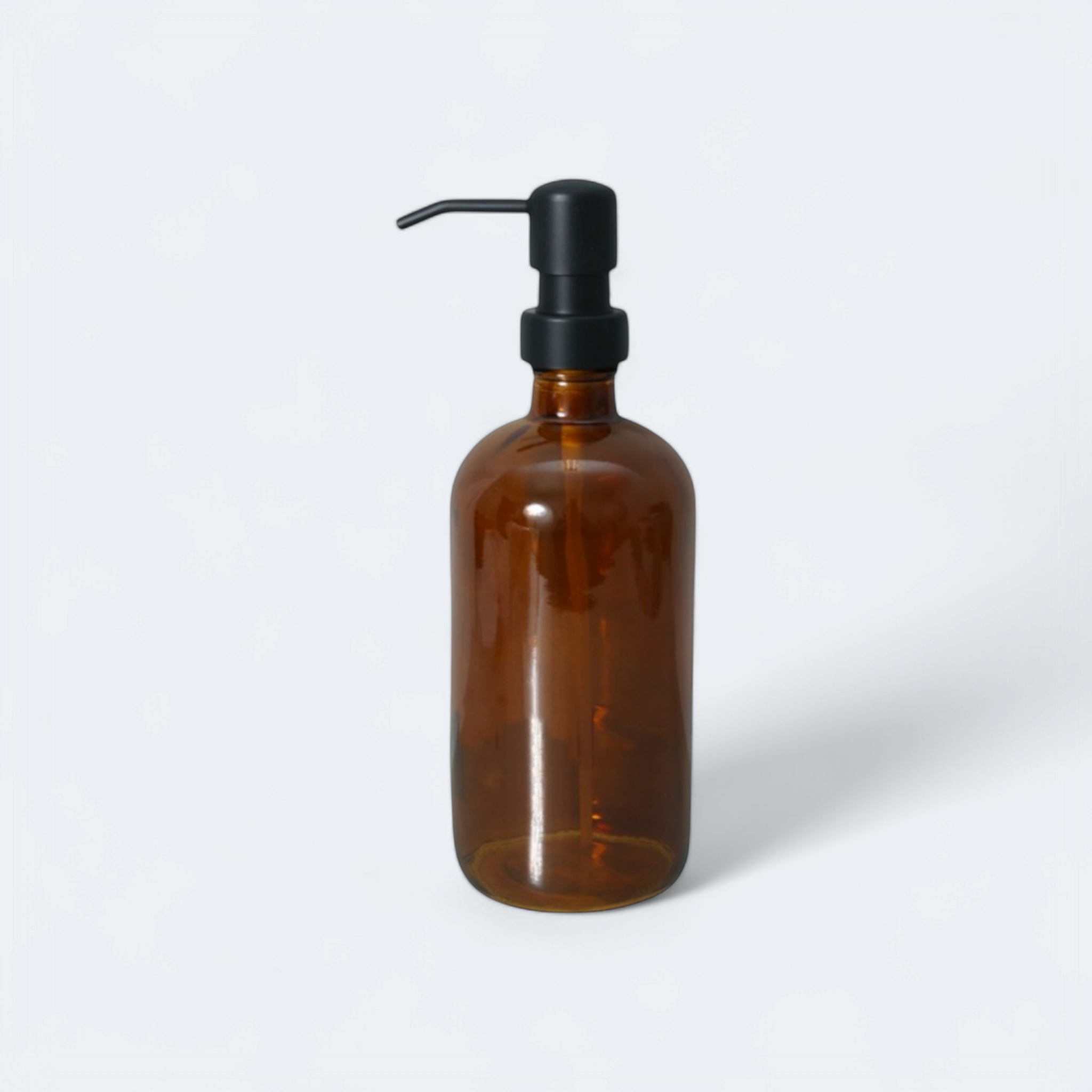 Acrylic Pump Soap Dispenser Amber Brown 450ml