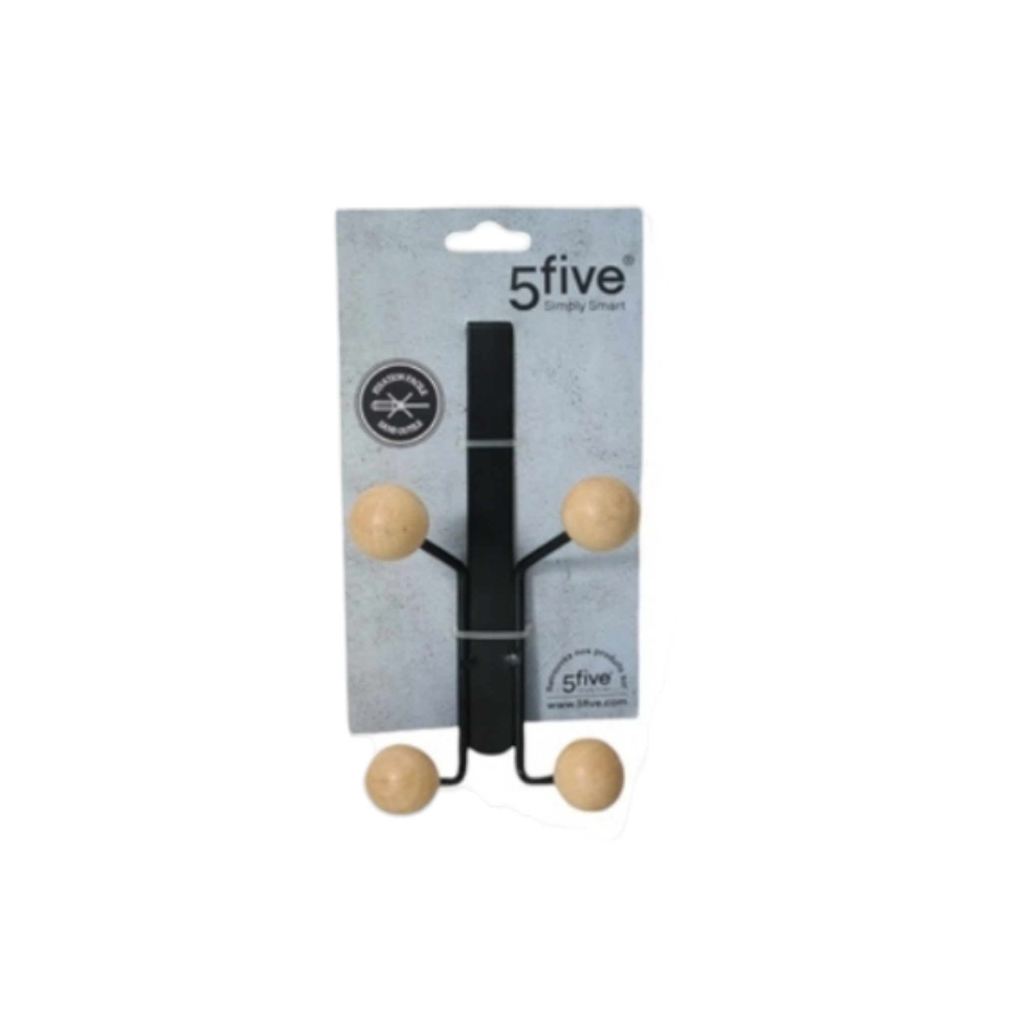 5five Door Hook with 4 Wooden Knobs