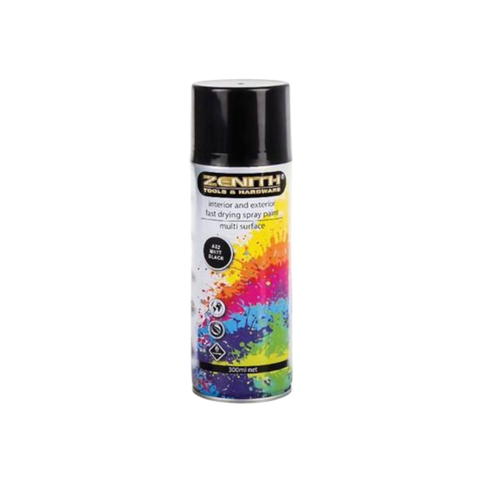 Zenith Spray Paint Glass Black 300ml