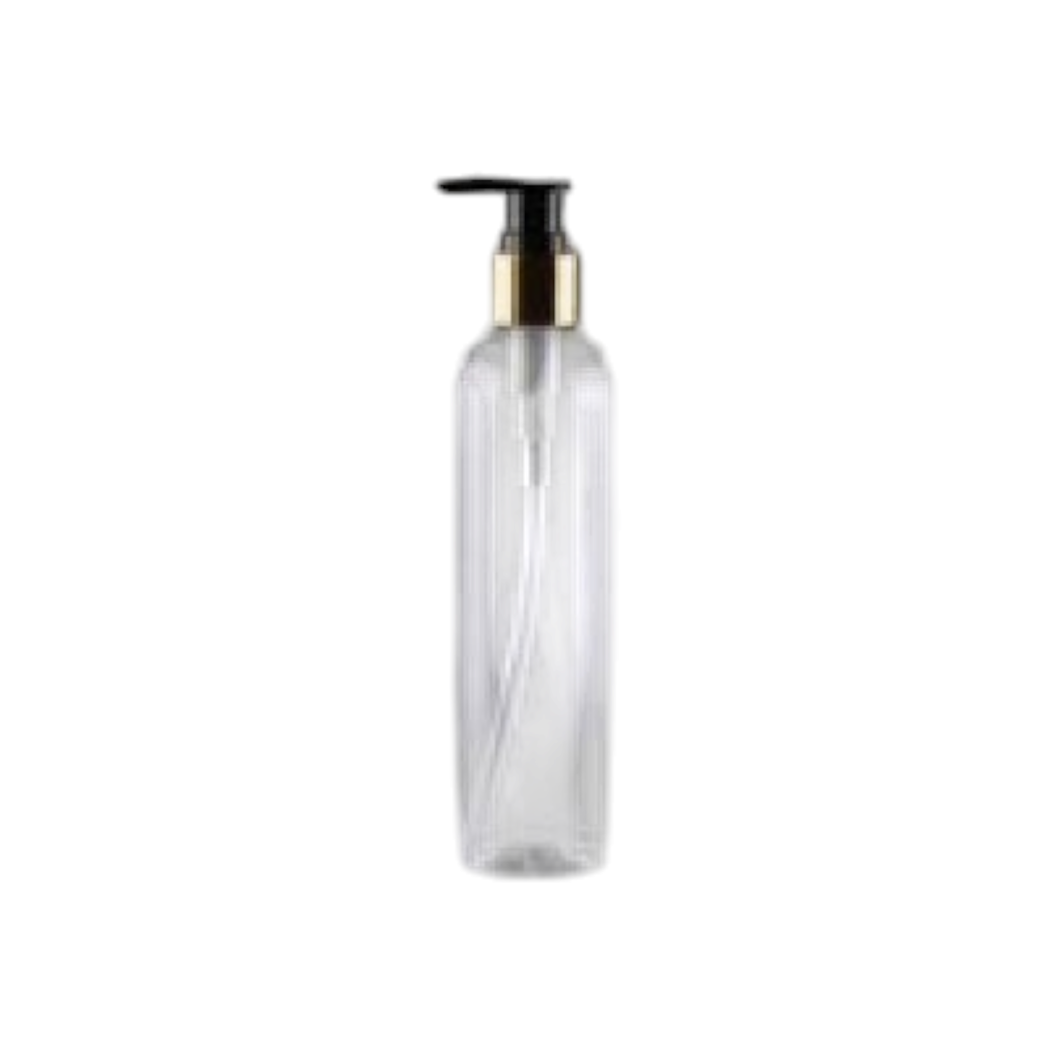 PET Plastic Cosmetic Lotion Pump Bottle 500ml Gold Collar