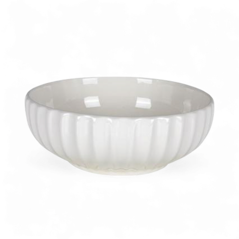 Ceramic Round Fluted Oven Dish 25x9cm