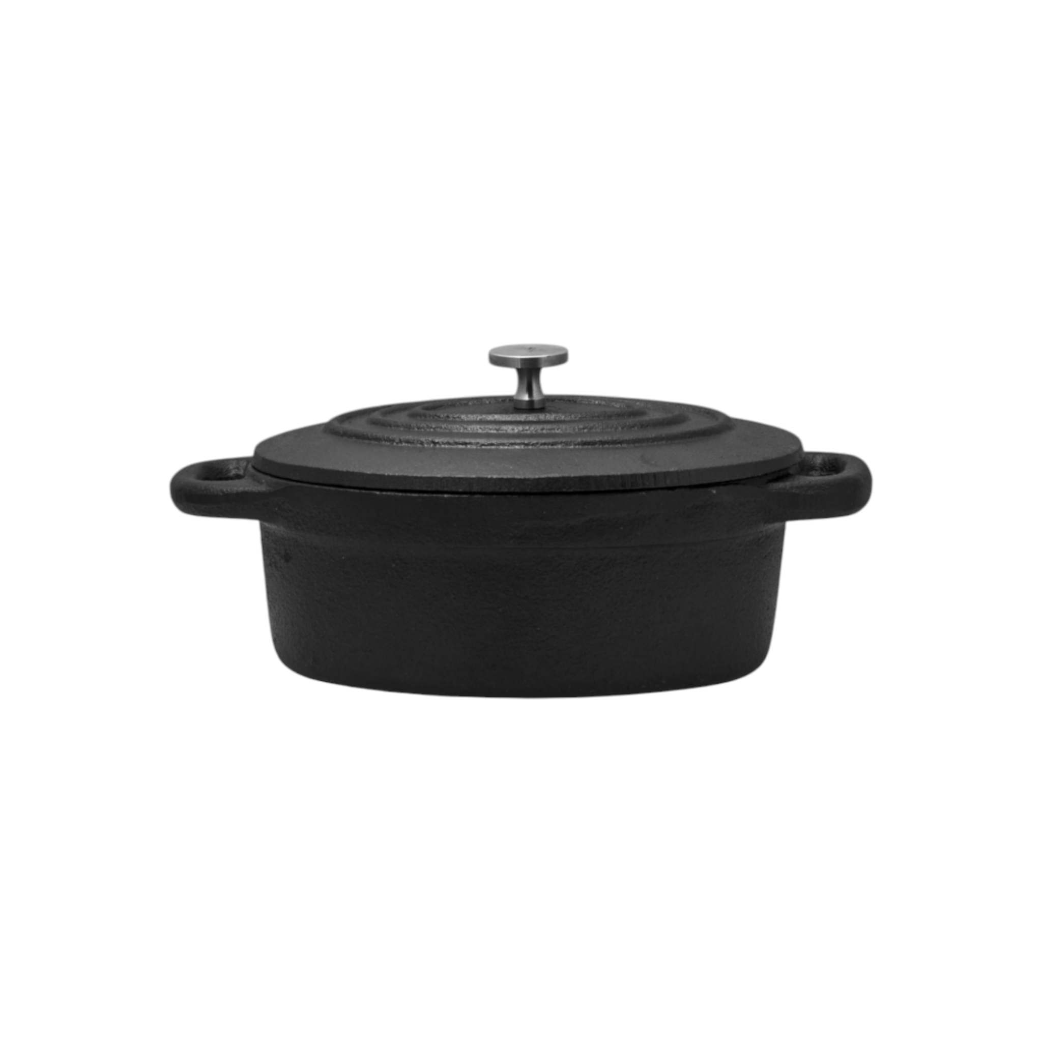 Regent Cookware Mini Cast iron Oval Pot with Lid 350ml