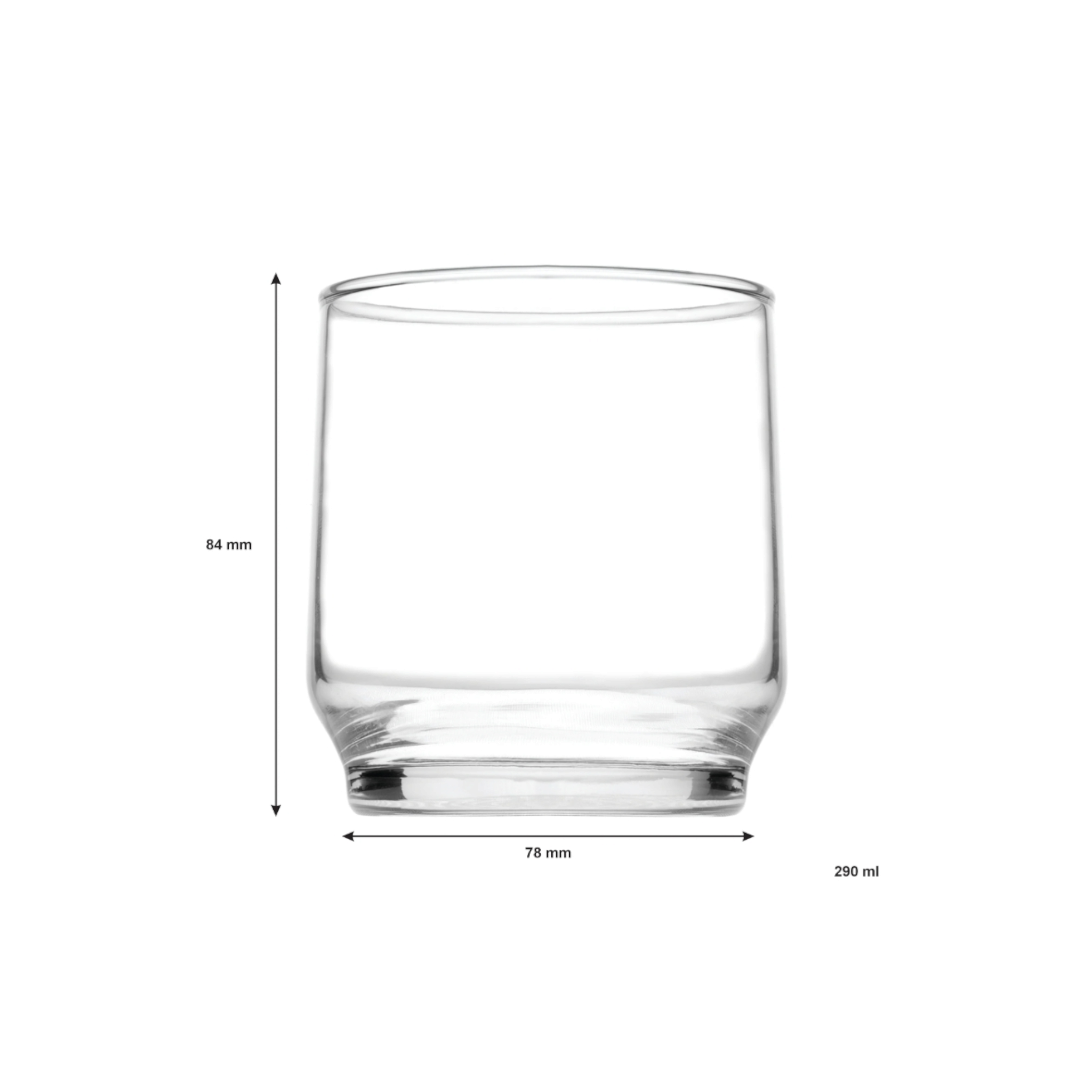 Regent Paris Short Glass Tumbler 290ml Whiskey 4pack