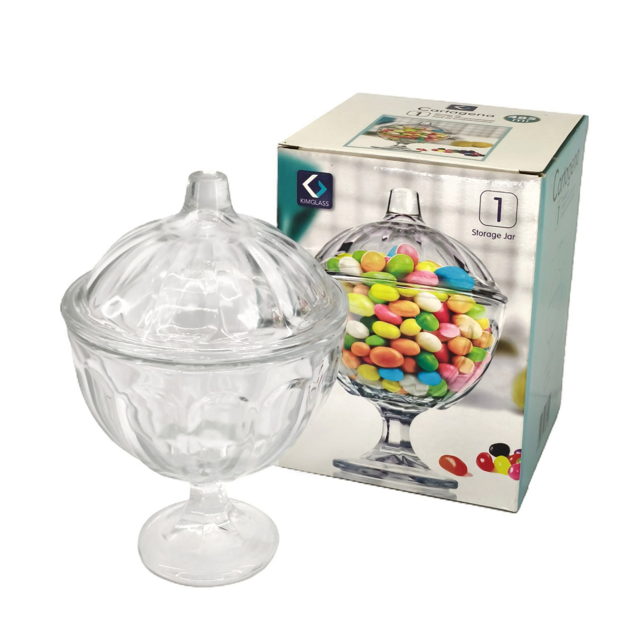 Clear Ice Cream Glass Jar with Lid