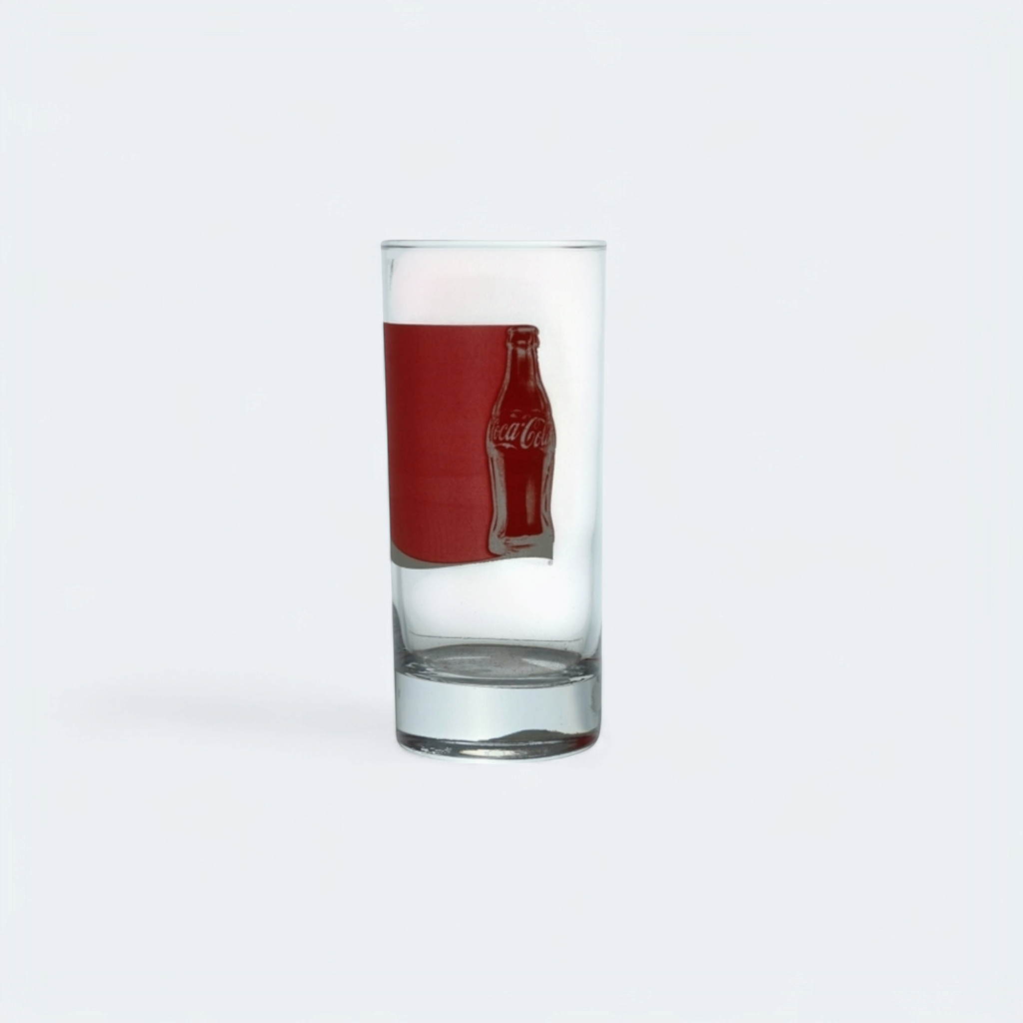 Coke Hiball Glass Tumbler 200ml Clear Red Patterned Pasabahce 40976