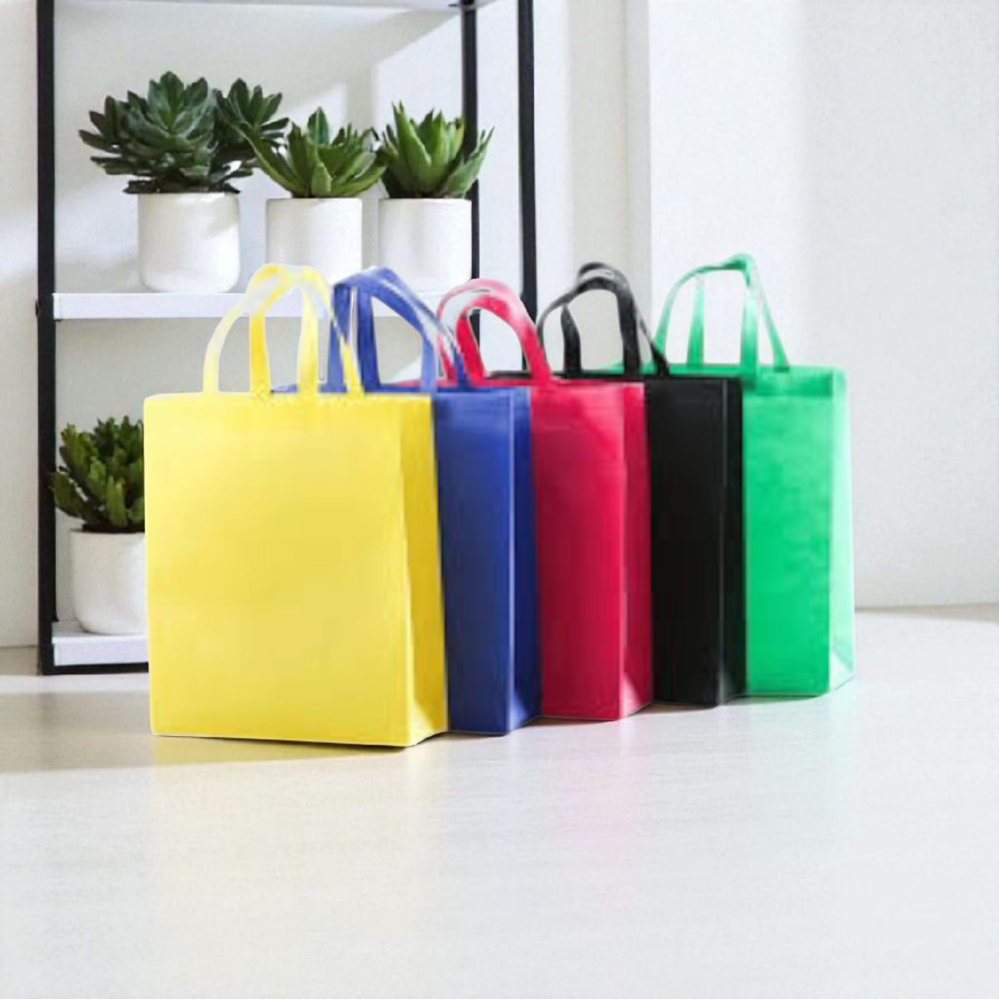 Non-Woven Shopper Grocery Bag 27x29cm with Soft Loop Handle 1pc
