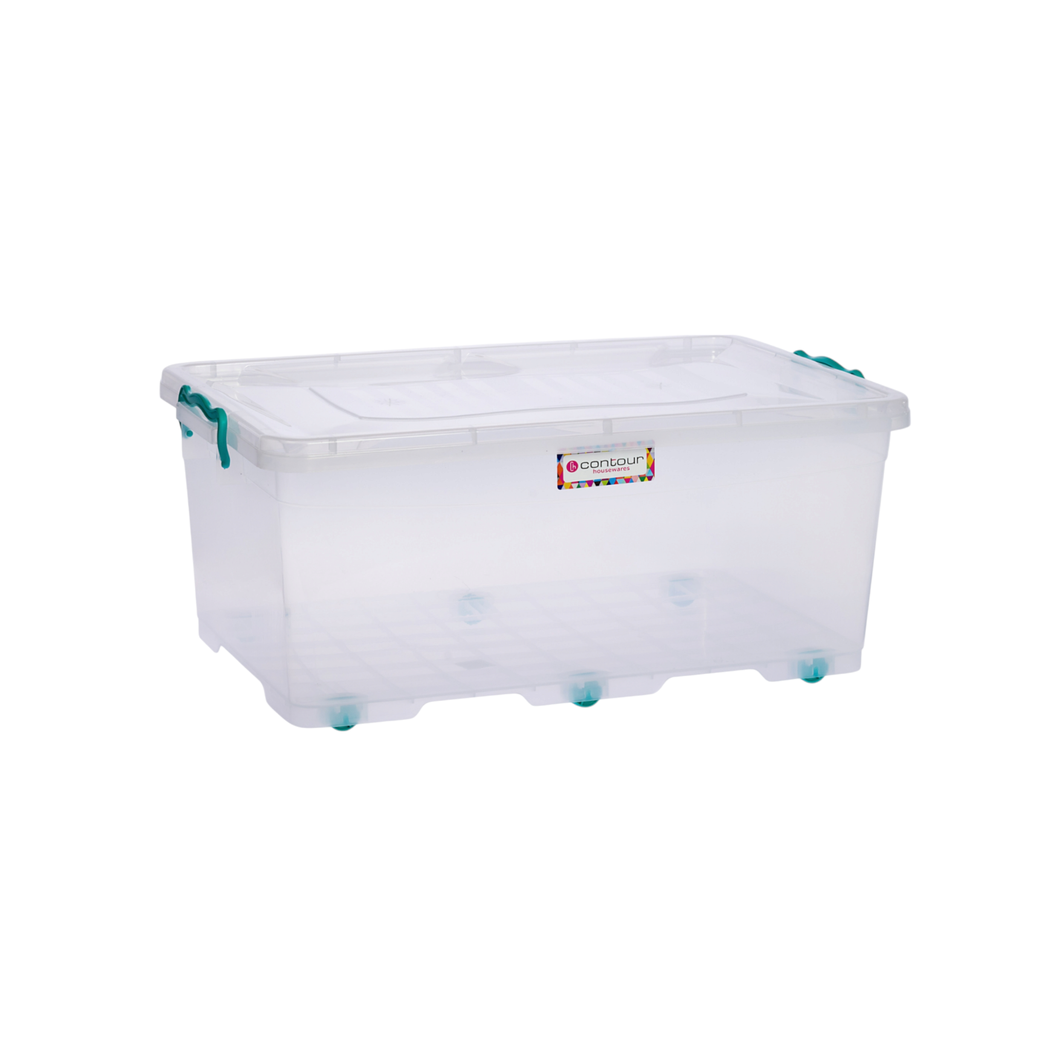 40L Contour Plastic Storage Utility Box Container Clear Buzz