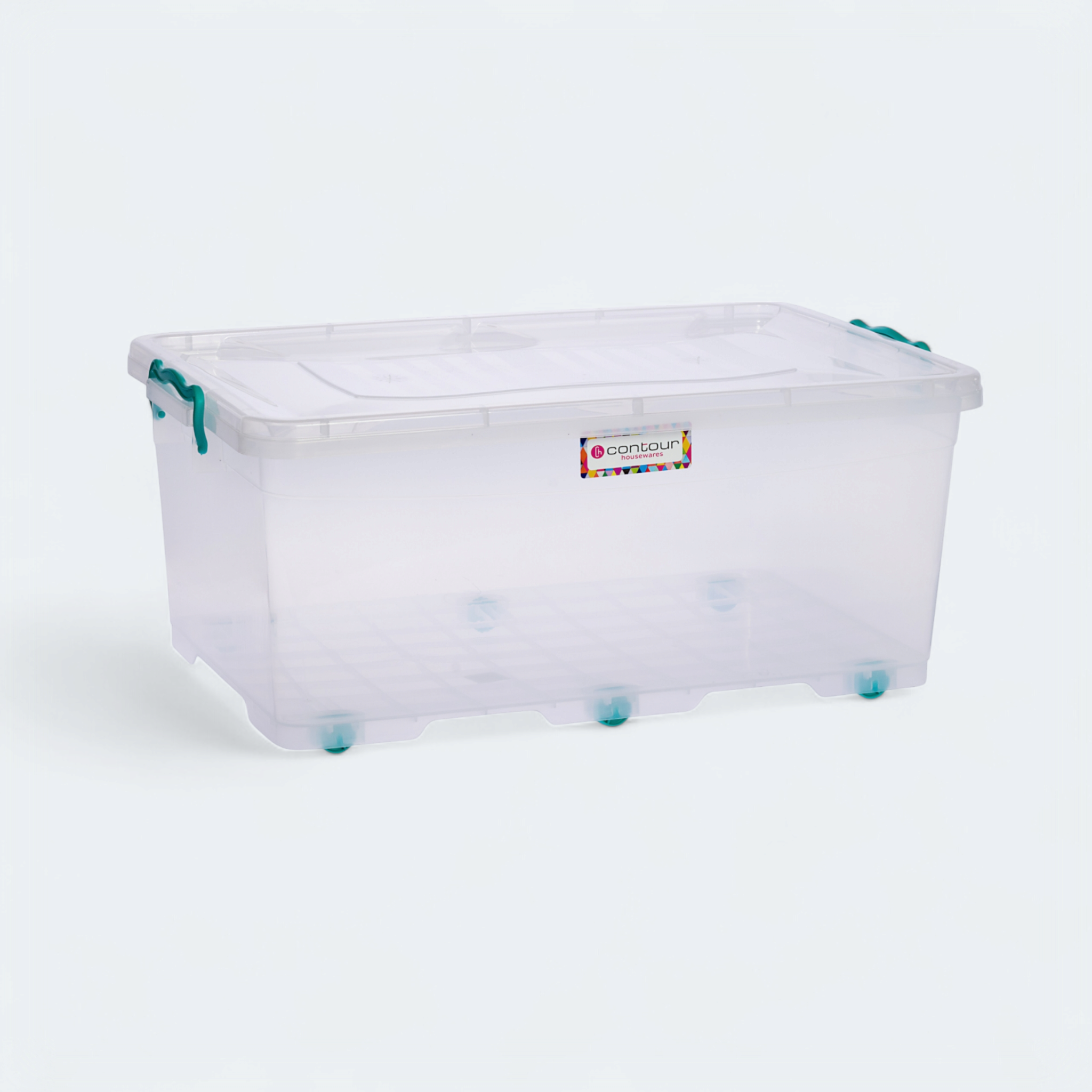 40L Contour Plastic Storage Utility Box Container Clear Buzz