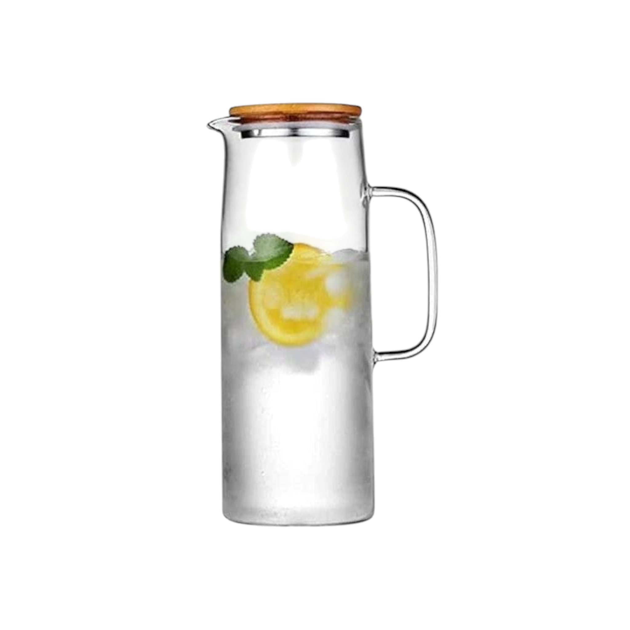 LAV Glass Water Jug 1.6L with Wooden Lid SGN1941