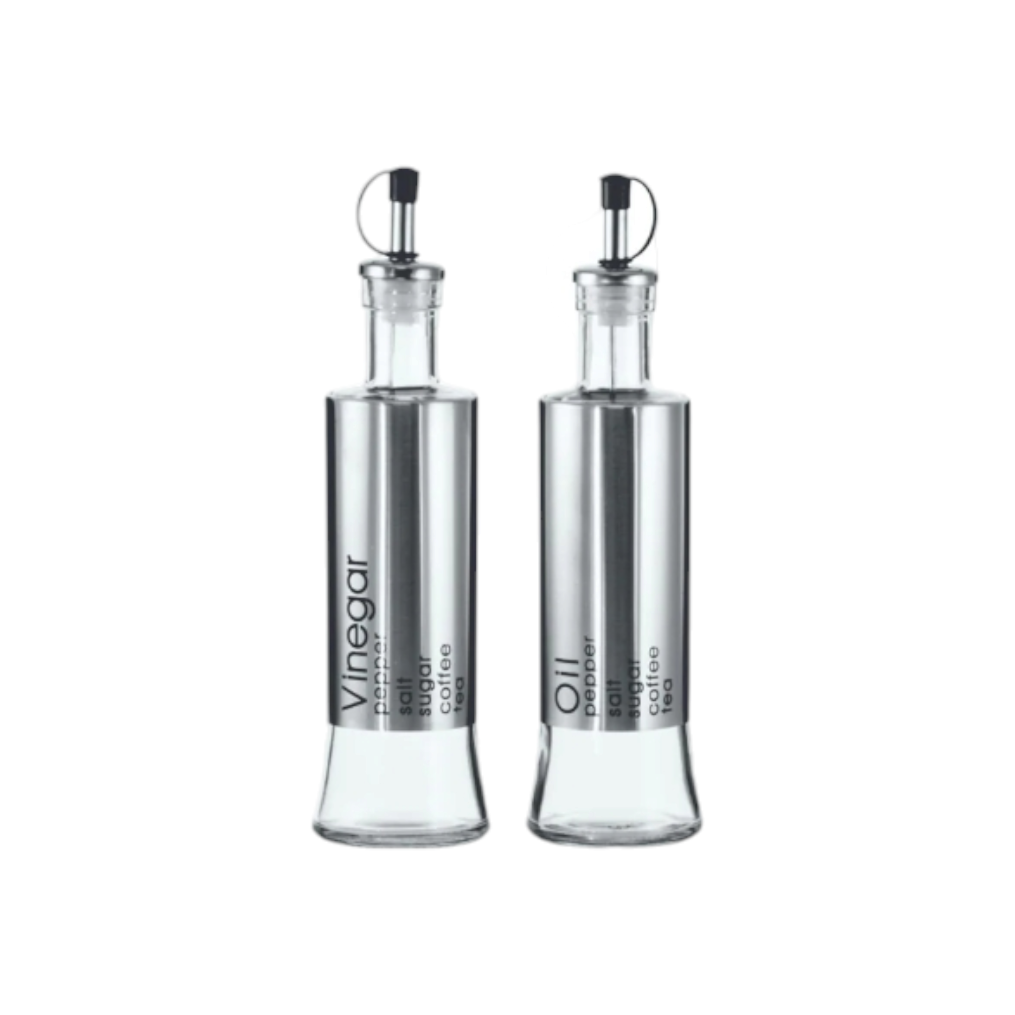 Regent Oil&Vinegar Bottle 300ml Stainless Steel Cover 3pc 65mmDx245mm 27125