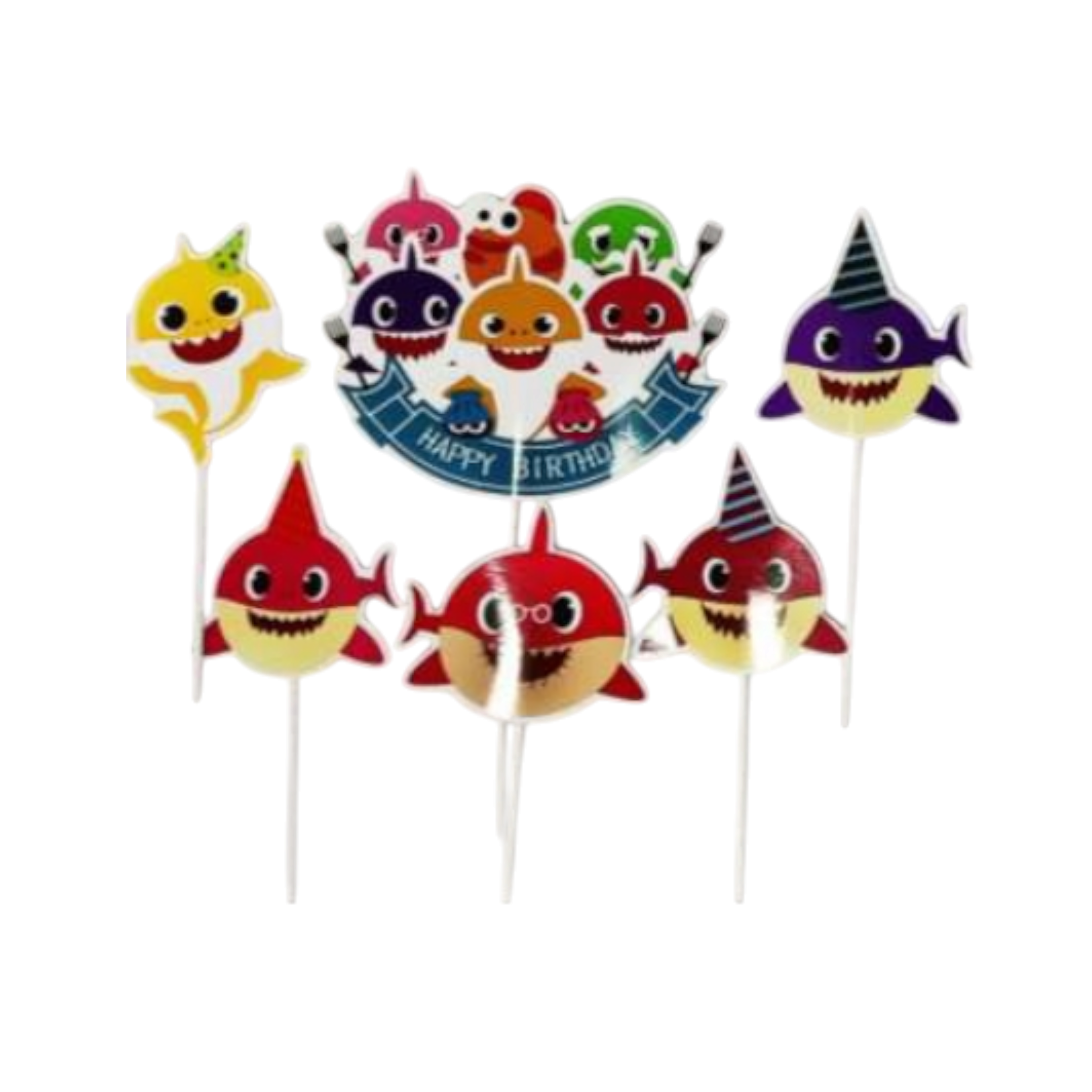 Disney Baby Shark Party Cake Topper Set 6pack