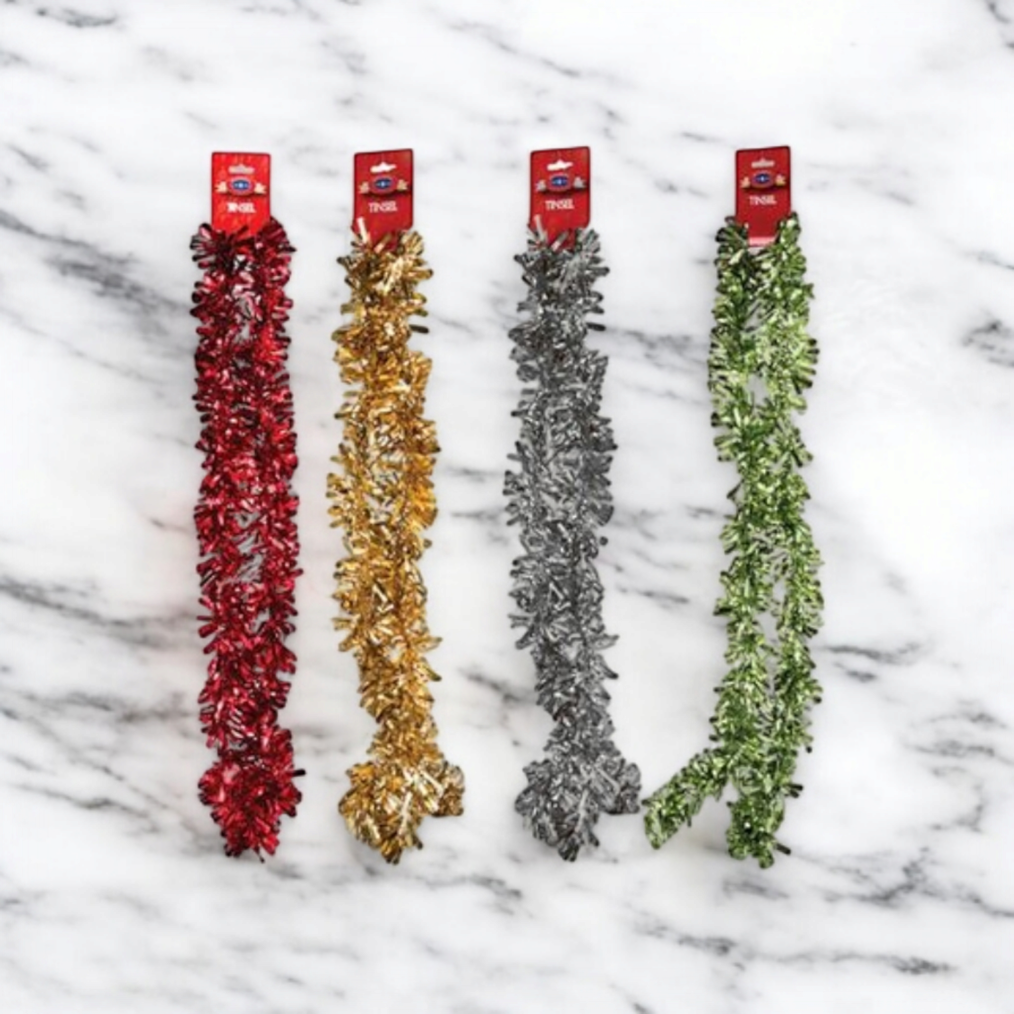 Classic Tinsel Garland Thick 9cmx2m Metallic