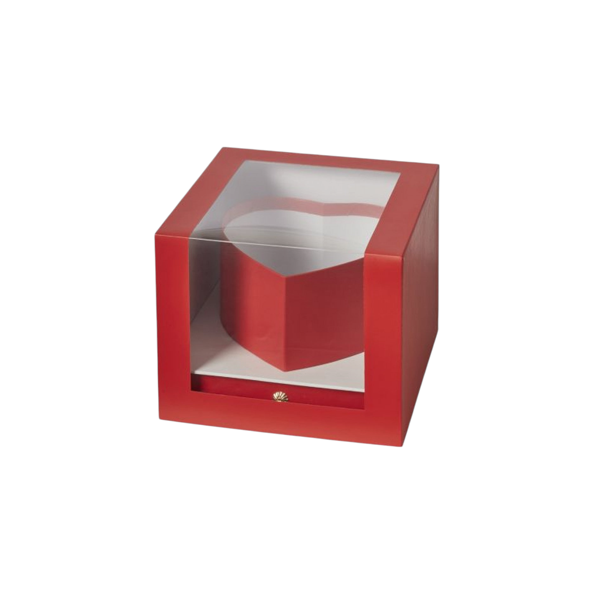 Aria Red Heart Gift Paper Box Lined Square