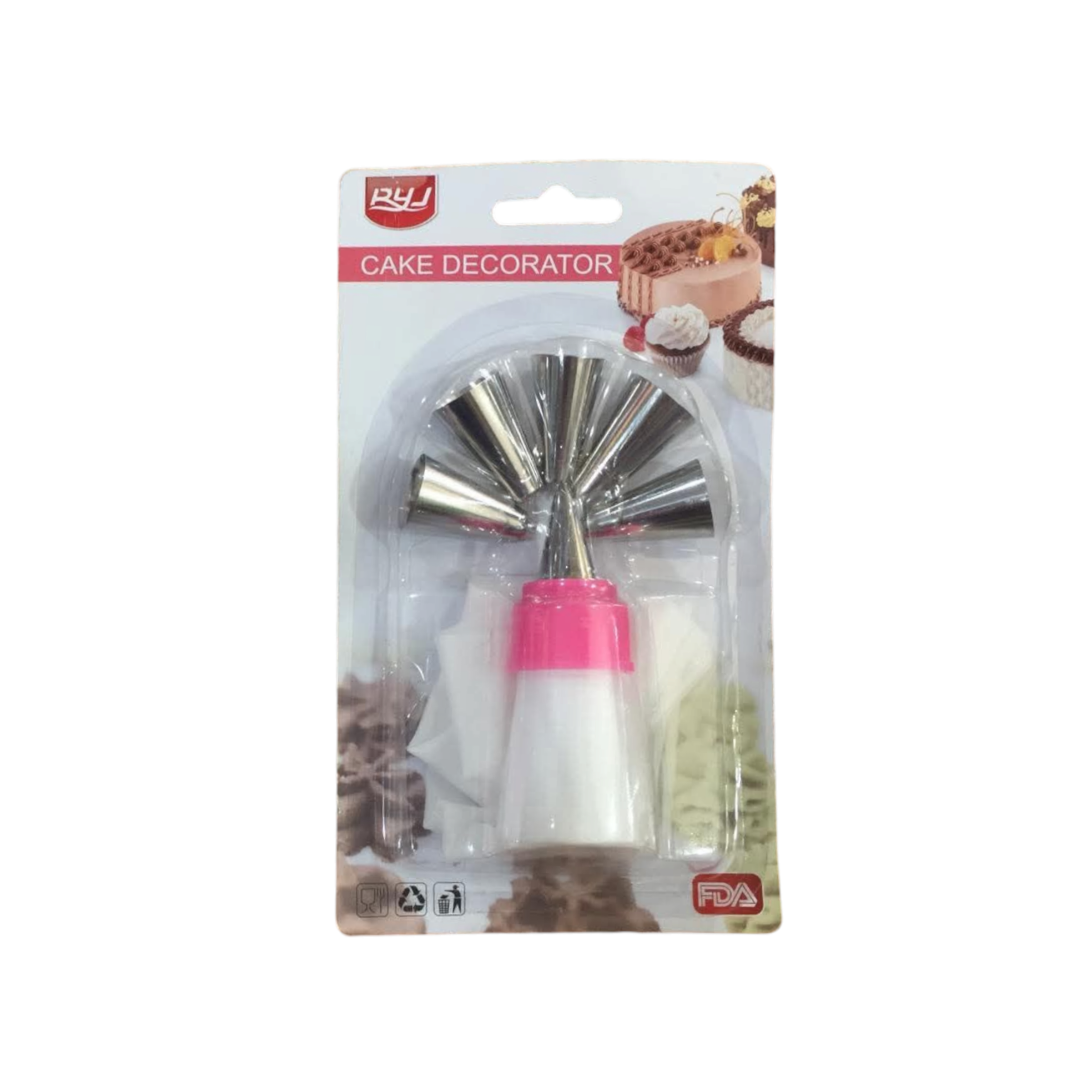 Cake Decorator Nozzle 6pc Set