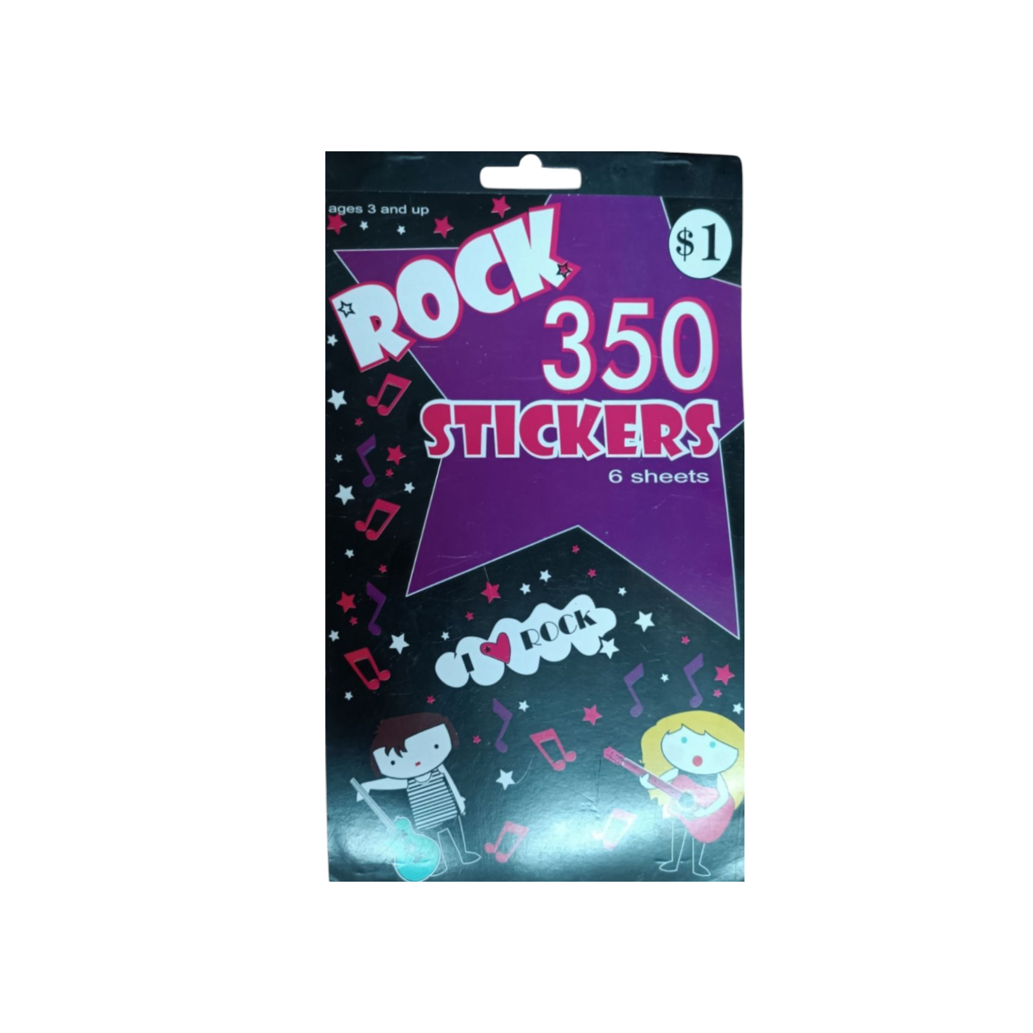 Rock Stickers Book 350pcs - 6 Sheets