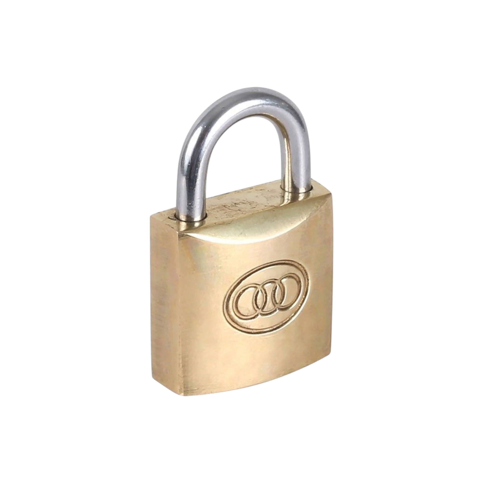 Padlock Tricircle 38mm Brass Plated 5745