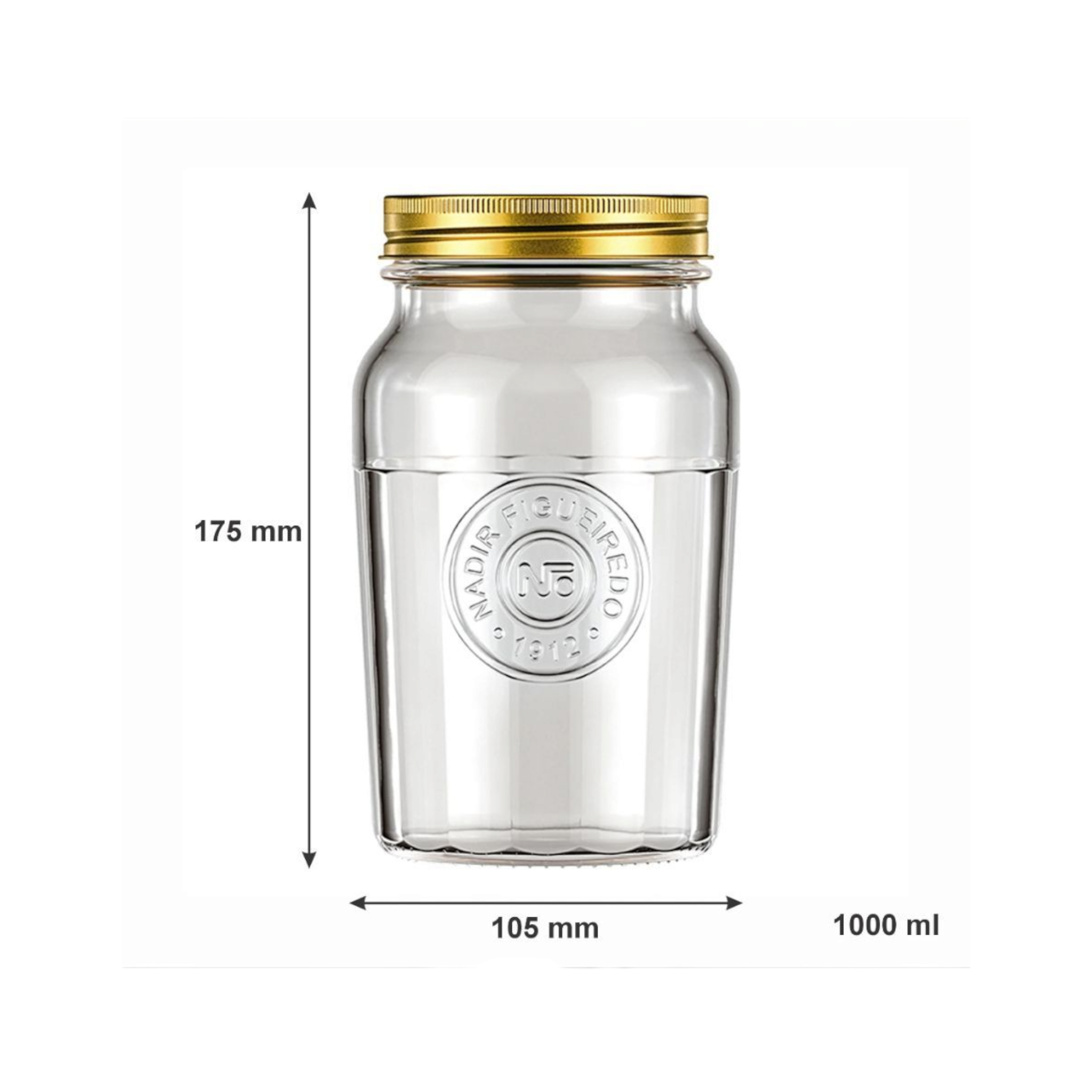 Nadir Americano Vintage Food Storage Jar 1L 26057