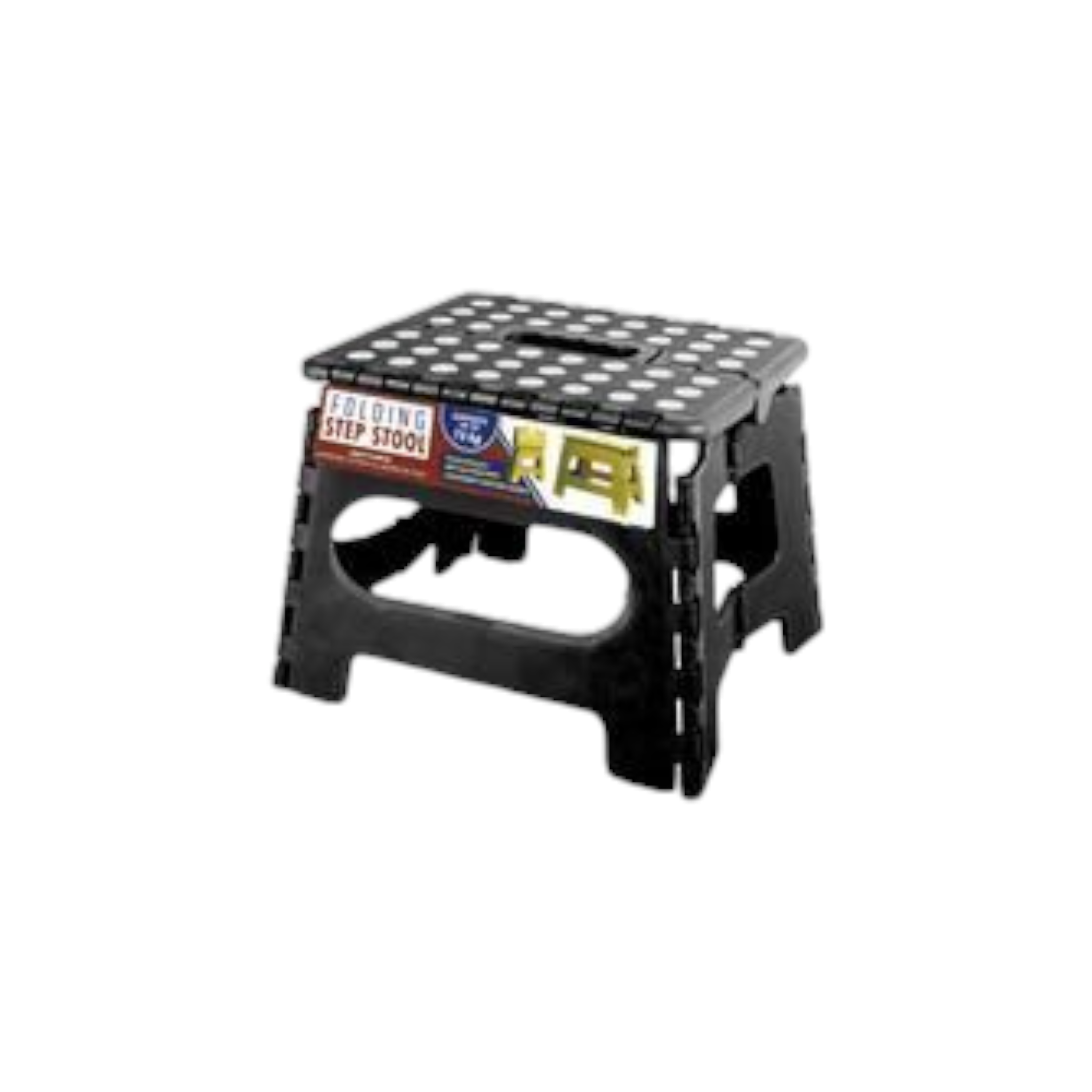 Folding Step Stool Collapsible 25x21x21cm Black 1-Step