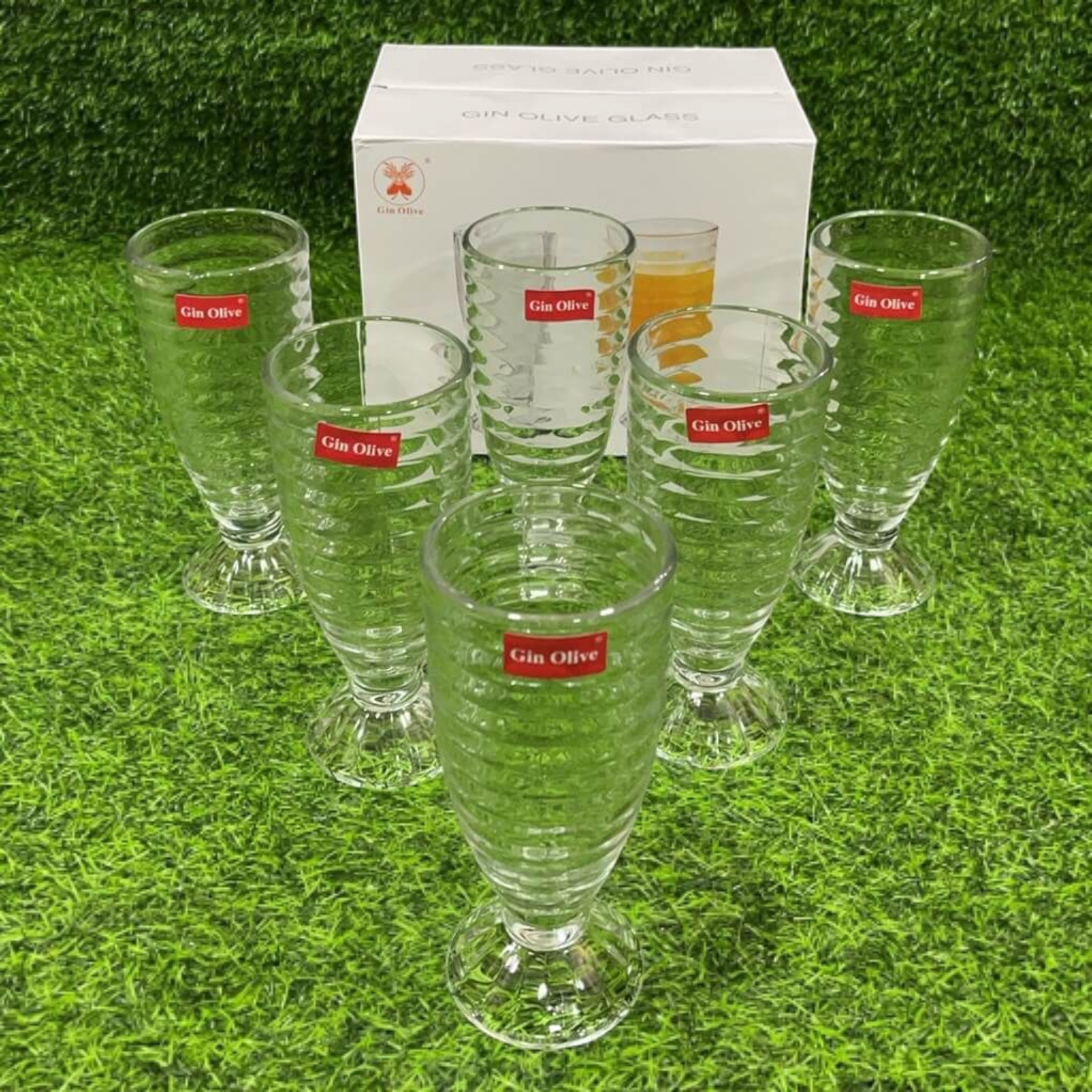 Milkshake Glass Tumbler 360ml 17.5x7.5cm 6pack
