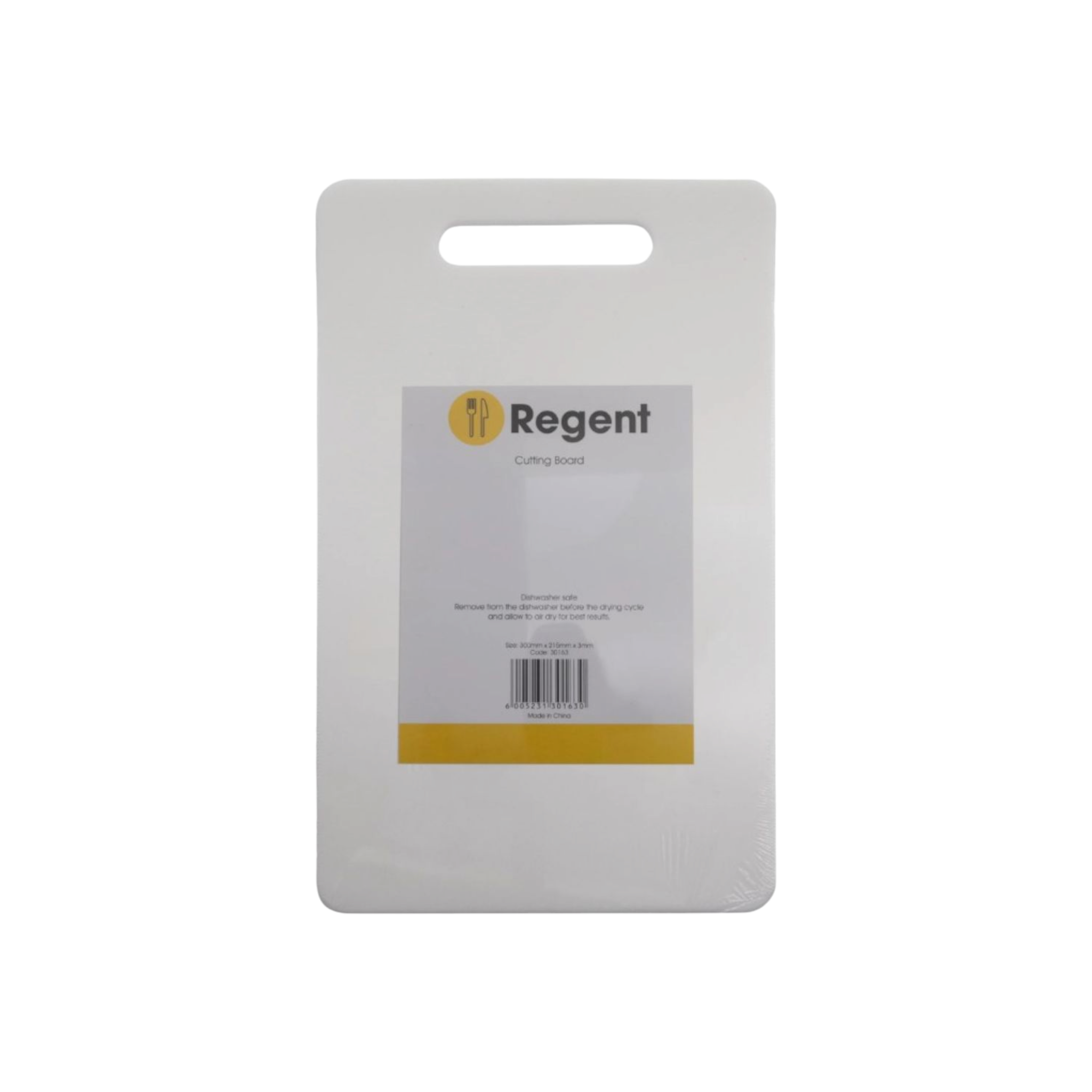 Regent Kitchen Cutting Board PP Plastic White 330x200x5mm