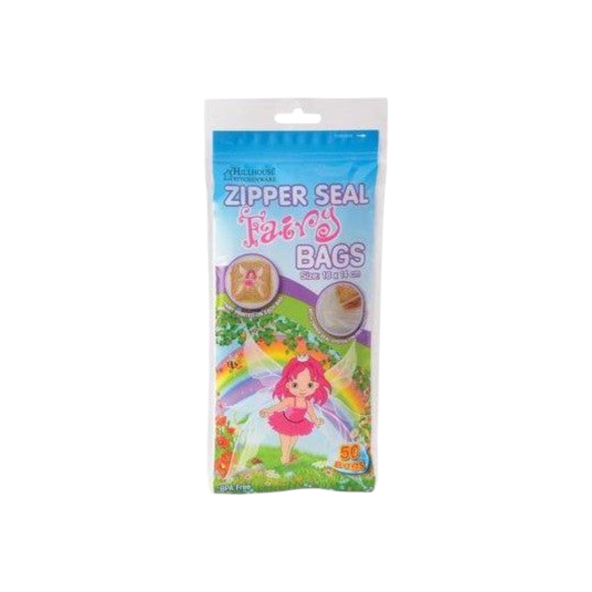 Disposable Plastic Kids Zipper Bag 16x14cm 50pack