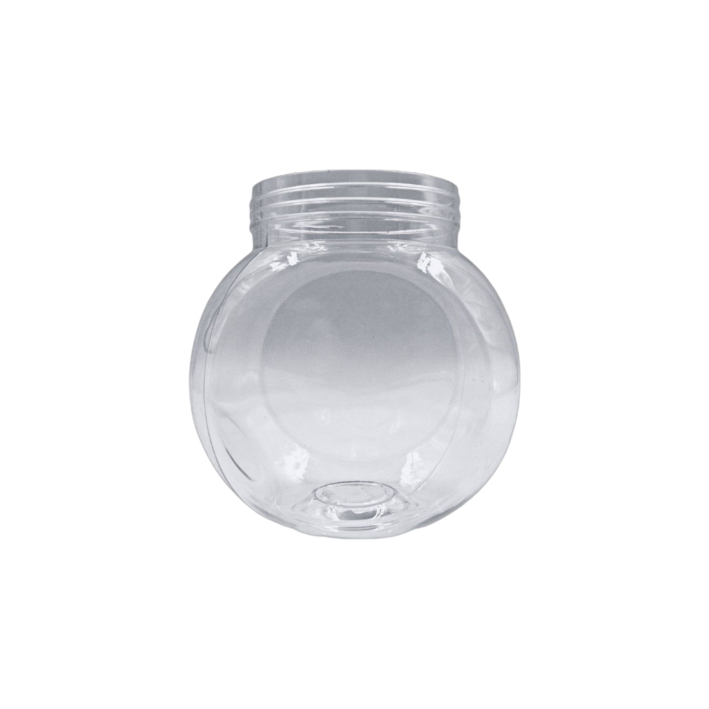2kg PET Plastic Storage Jar Round Clear 2L