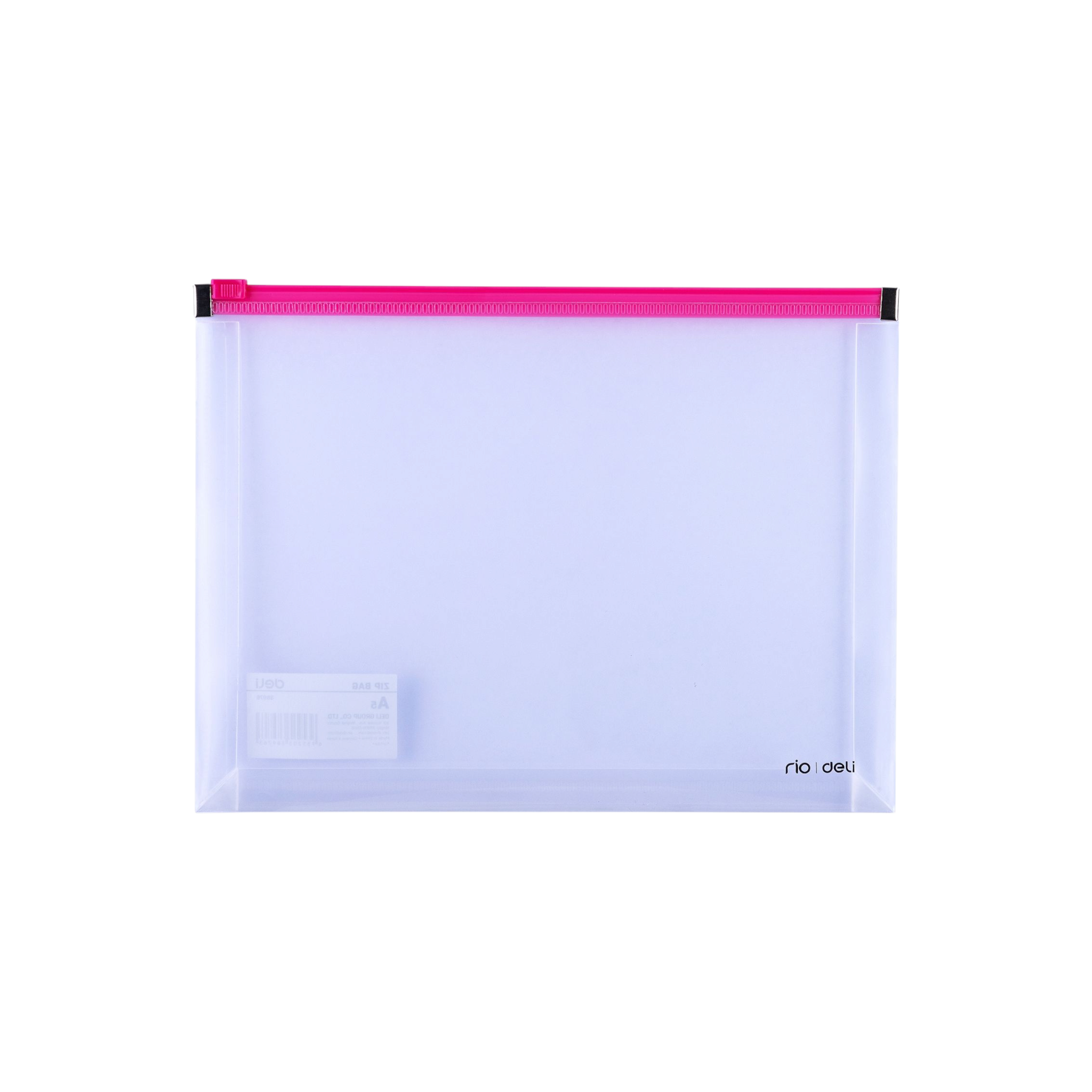 Deli PVC A5 Zip Bag with Expandable Gusset